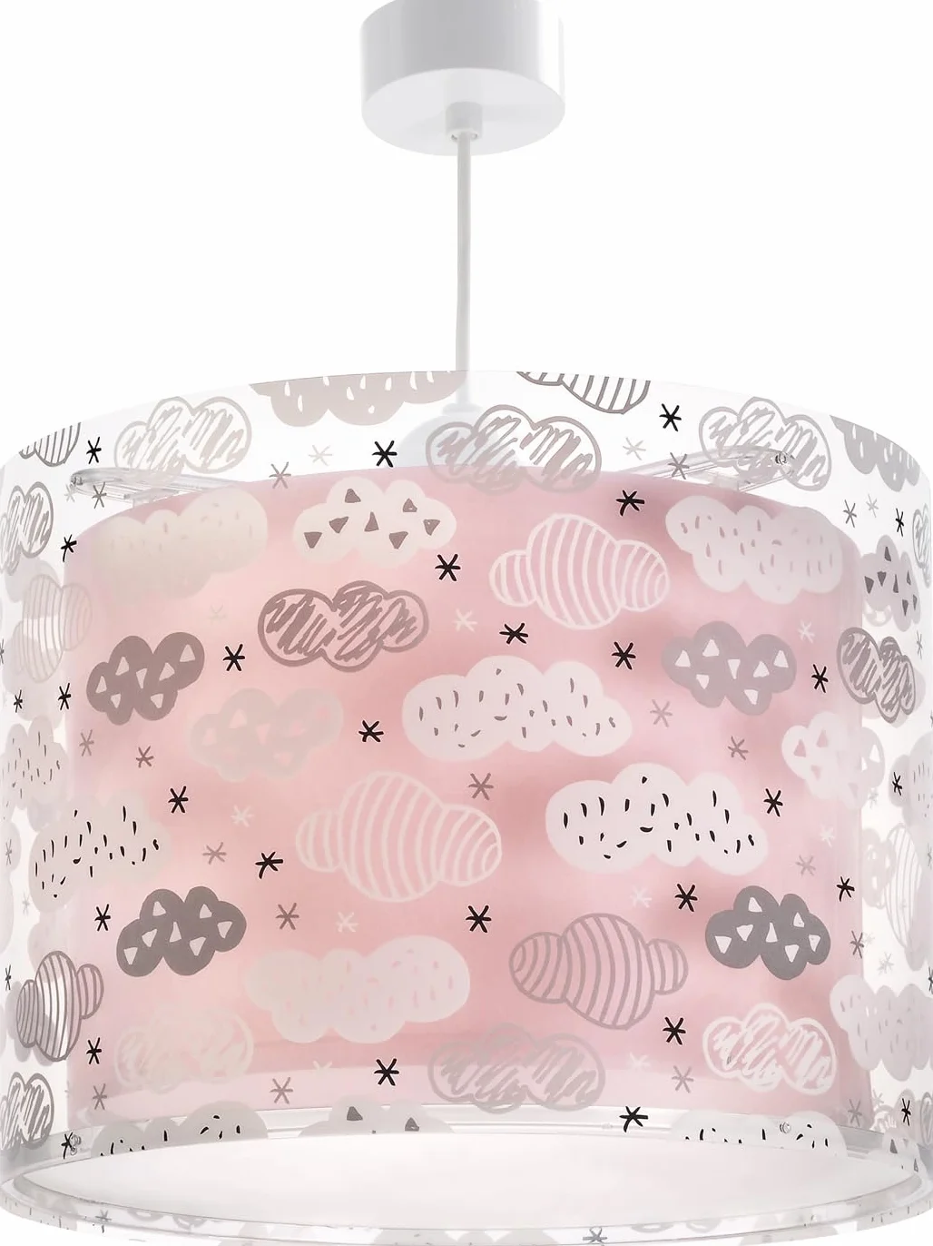 Lampa sufitowa wisząca Dalber Kids Pink Clouds