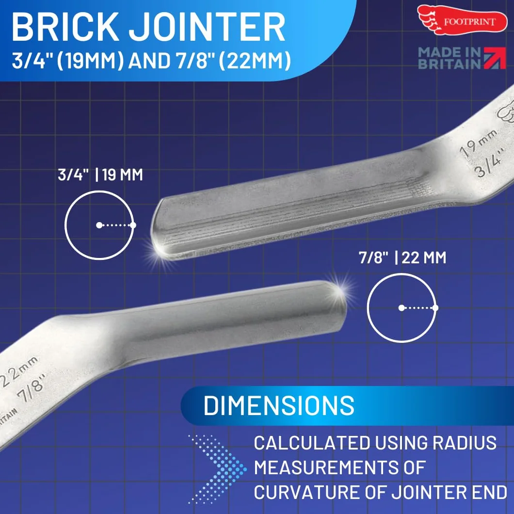 Footprint 581 Brick Jointer łącznik ceglany, 3/4" (19 mm) i 7/8" (22 mm)