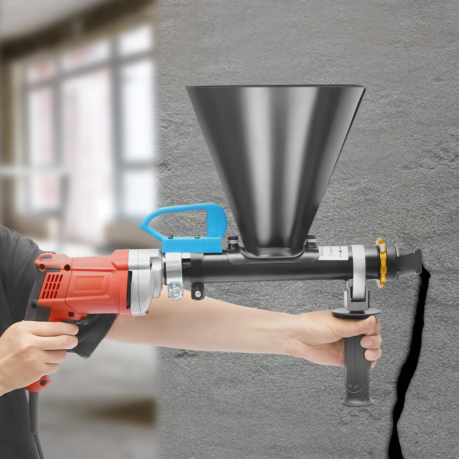 Elektryczny pistolet do fug cementowych 700 W, przenośna strzykawka do zaprawy murarskiej, pompa do fug z dwiema zdejmowanymi dyszami do instalacji, drzwi bezpieczeństwa, klimatyzacji, napraw ścian