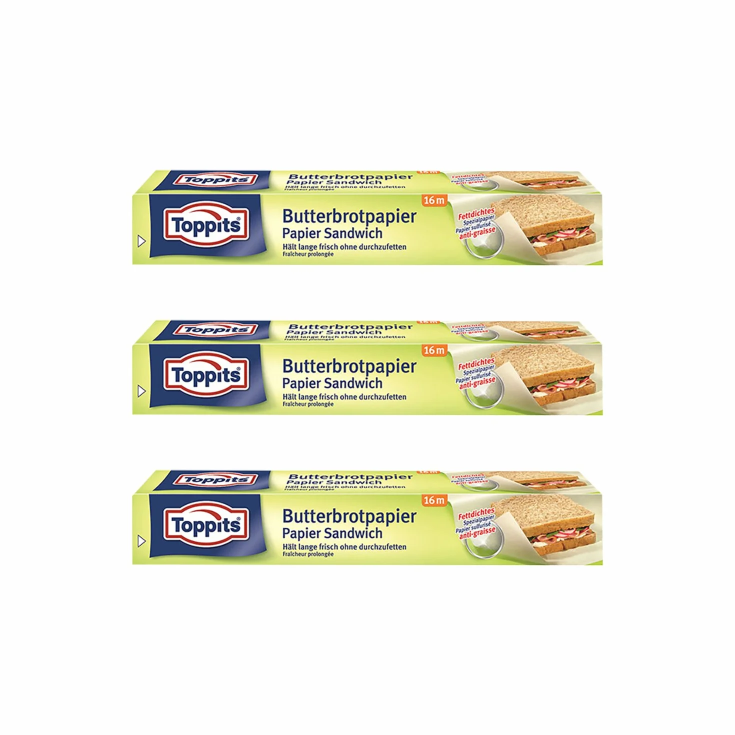 Toppits Papier do chleba maślanego (28 cm x 16 m), trójpak (3 x 16 metrów)