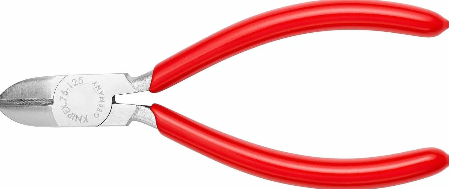 KNIPEX Szczypce tnące boczne dla elektromechaników chromowany z tworzywa sztucznego, powlekane 125 mm, 76 03 125
