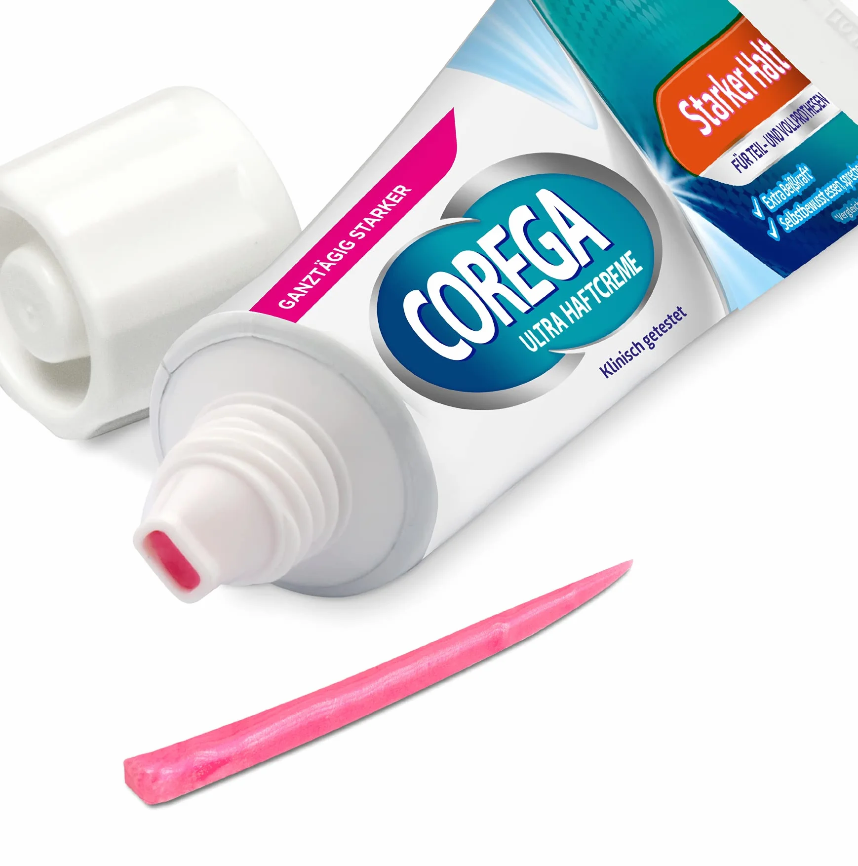 Corega Ultra krem samoprzylepny, mocny chwyt do protez/trzecich zębów, 1 x 40 g