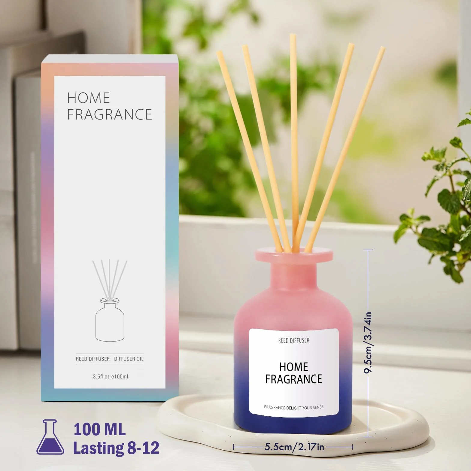 SCENTORINI Dyfuzor pokojowy 100 ml z patyczkami, odświeżacz powietrza zapachowy letniej nocy