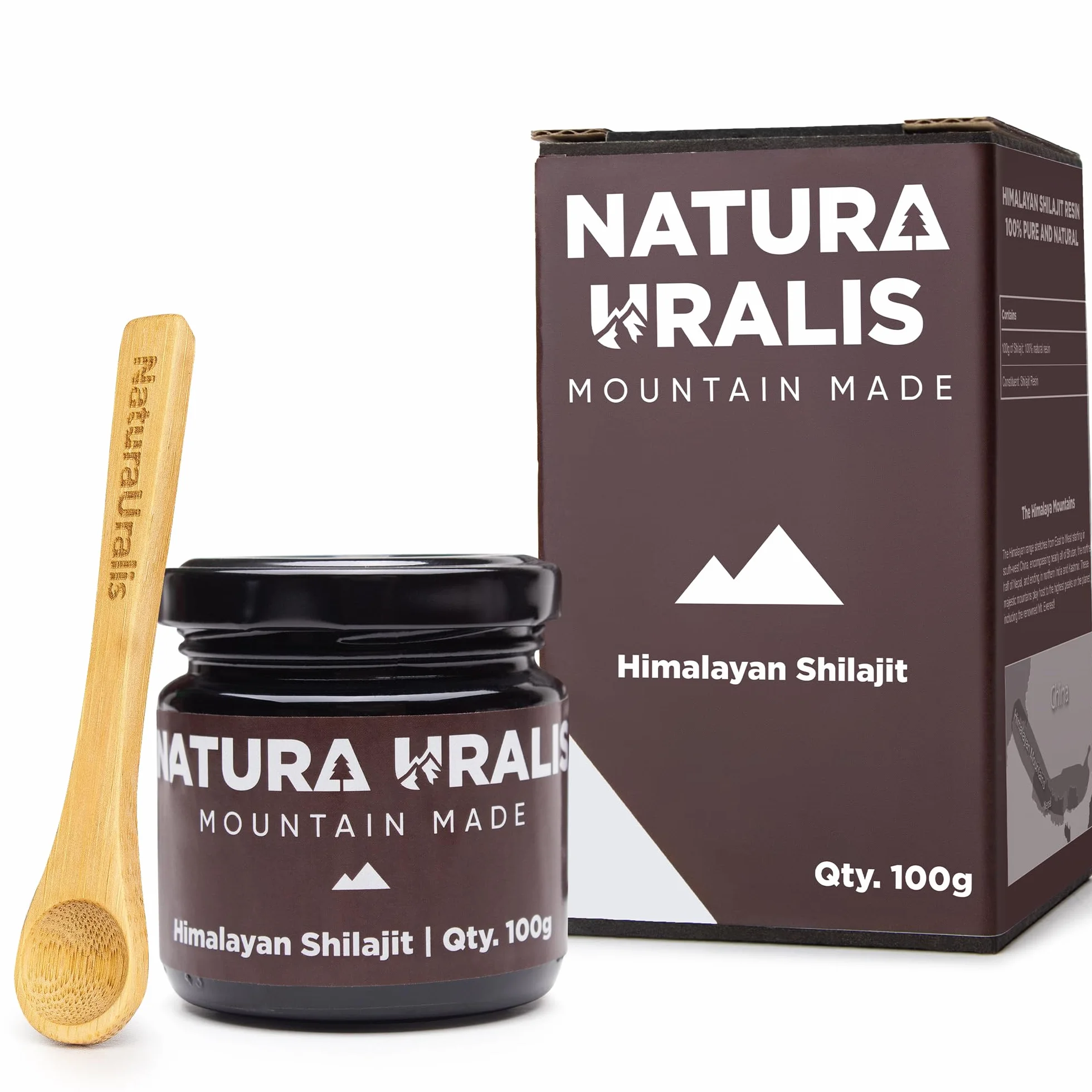 Naura Uralis Himalayan Shilajit 100g Organiczna Żywica Mineralna Naturalnie Uformowana Czarny Shilajit