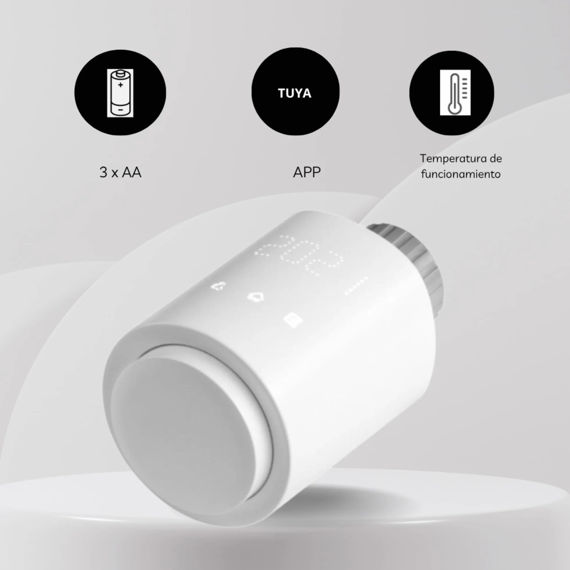 Bezprzewodowa Głowica Termostatyczna WiFi z Wyświetlaczem LED Tuya Smart Zawór Grzejnikowy M30 x 1,5 Zestaw