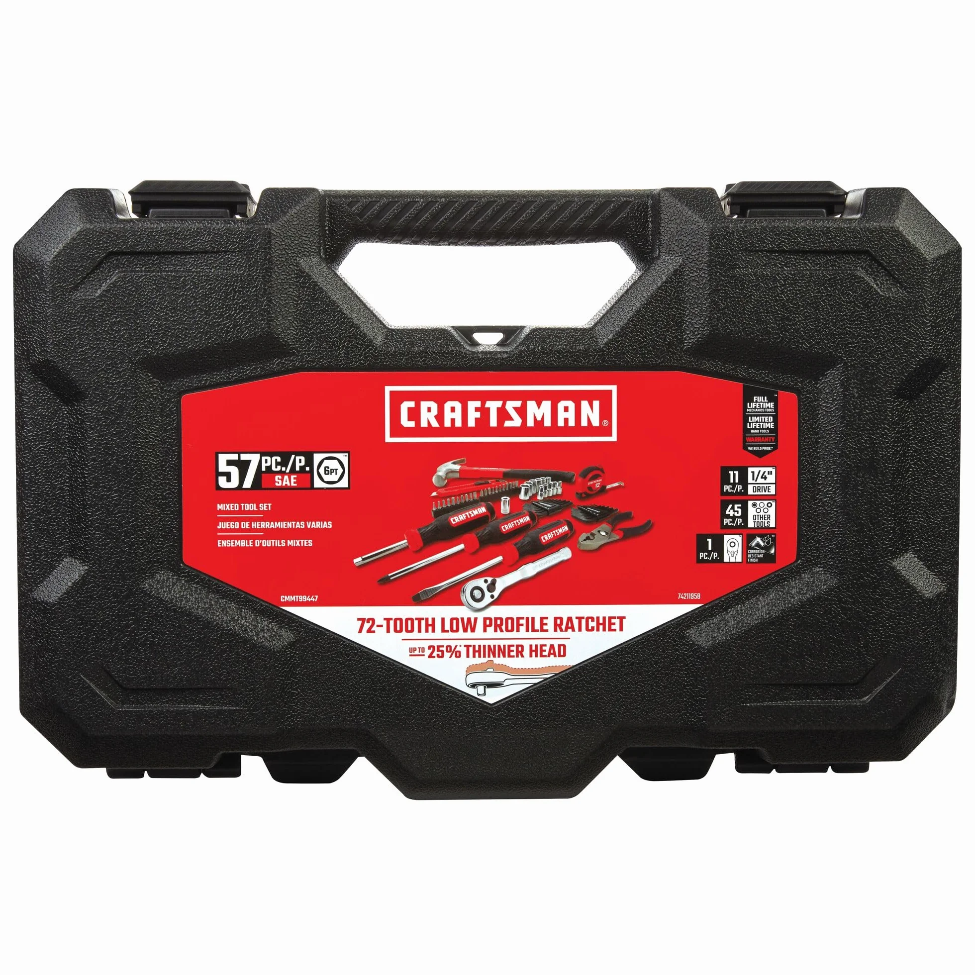 Craftsman 3/8-calowy napęd 72 zęby niskoprofilowa grzechotka (CMMT86722)
