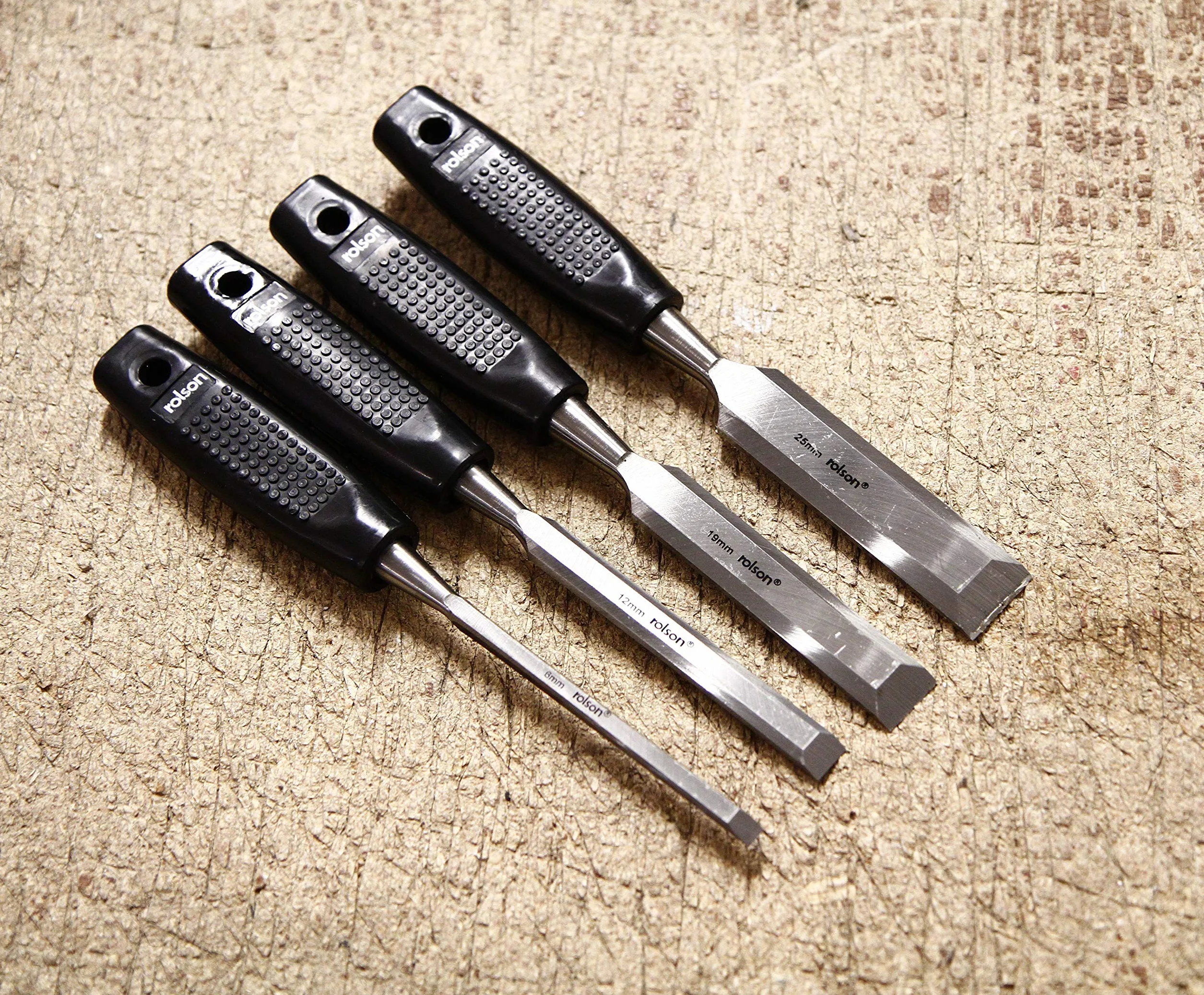 Rolson 56159 4-częściowy zestaw dłut do drewna