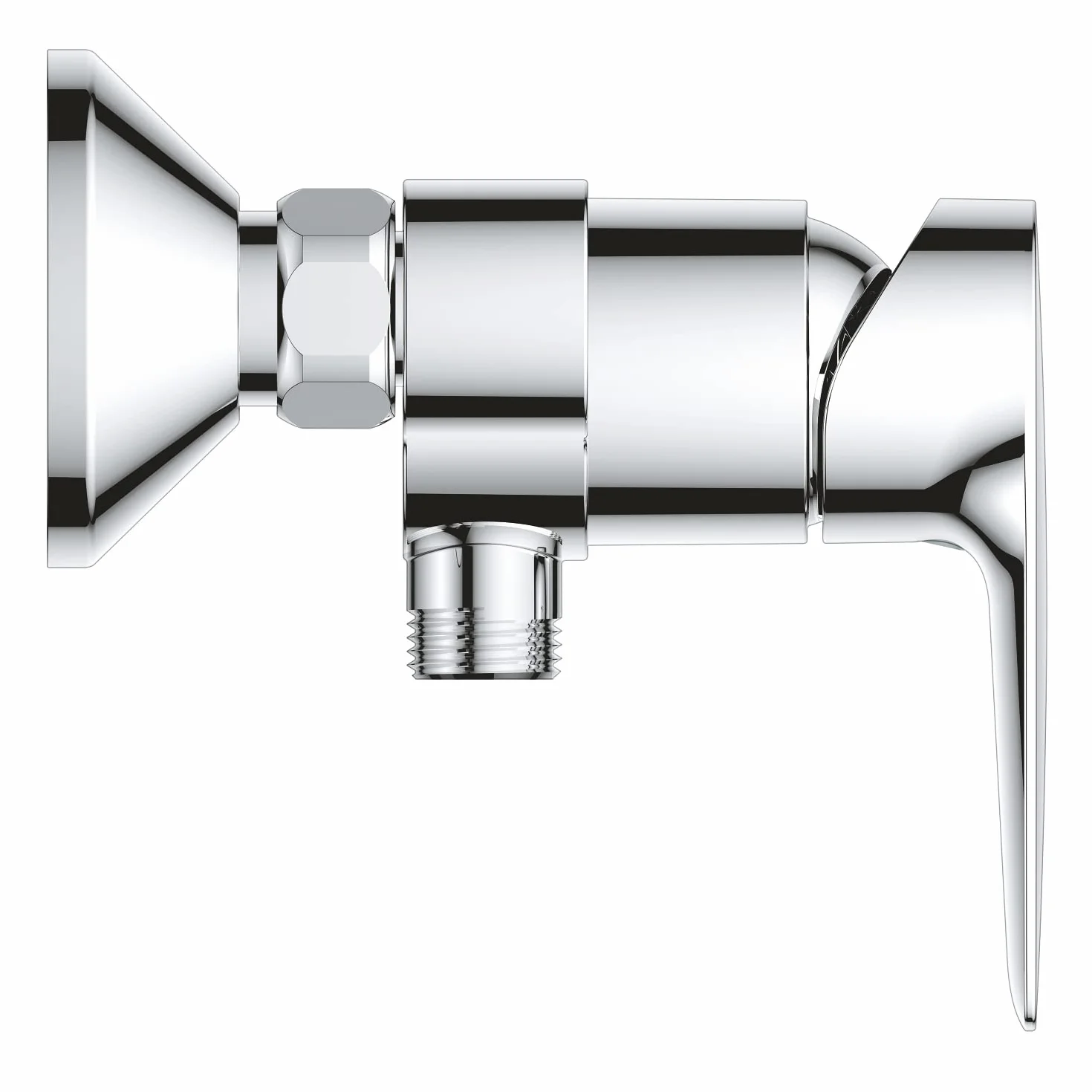 GROHE Start Edge jednouchwytowa bateria prysznicowa, widoczna do montażu na ścianie, chrom, 24197001