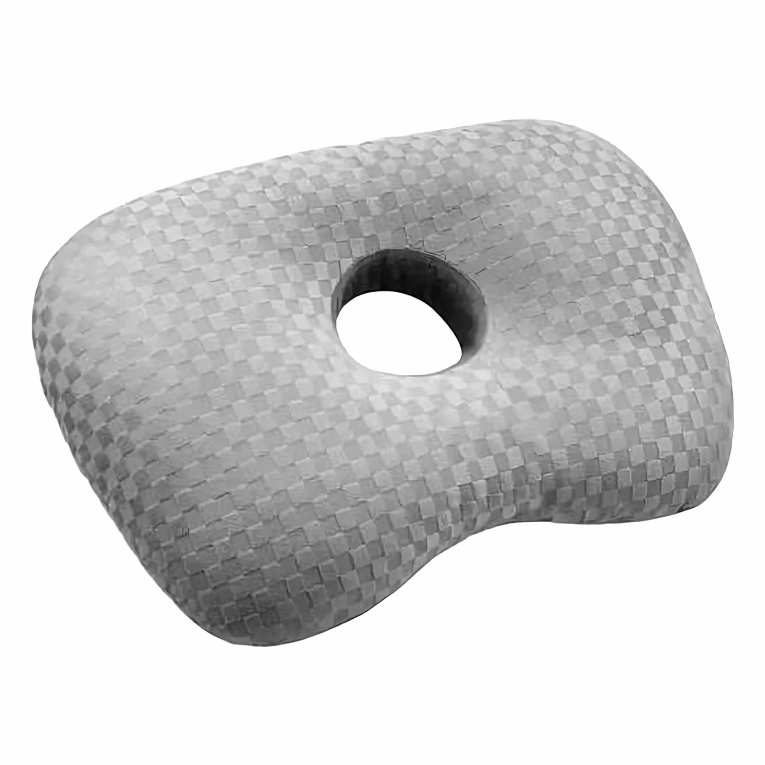 Piercing Pillow, Donut Pillow, 17.32x12.6x0.79inches, Ergonomic Cushion with Ear Holes, Soft and Supportive Design, Ideal for Travel, Office, Dorm, Car, Apartment, Road Trips, Gray Color