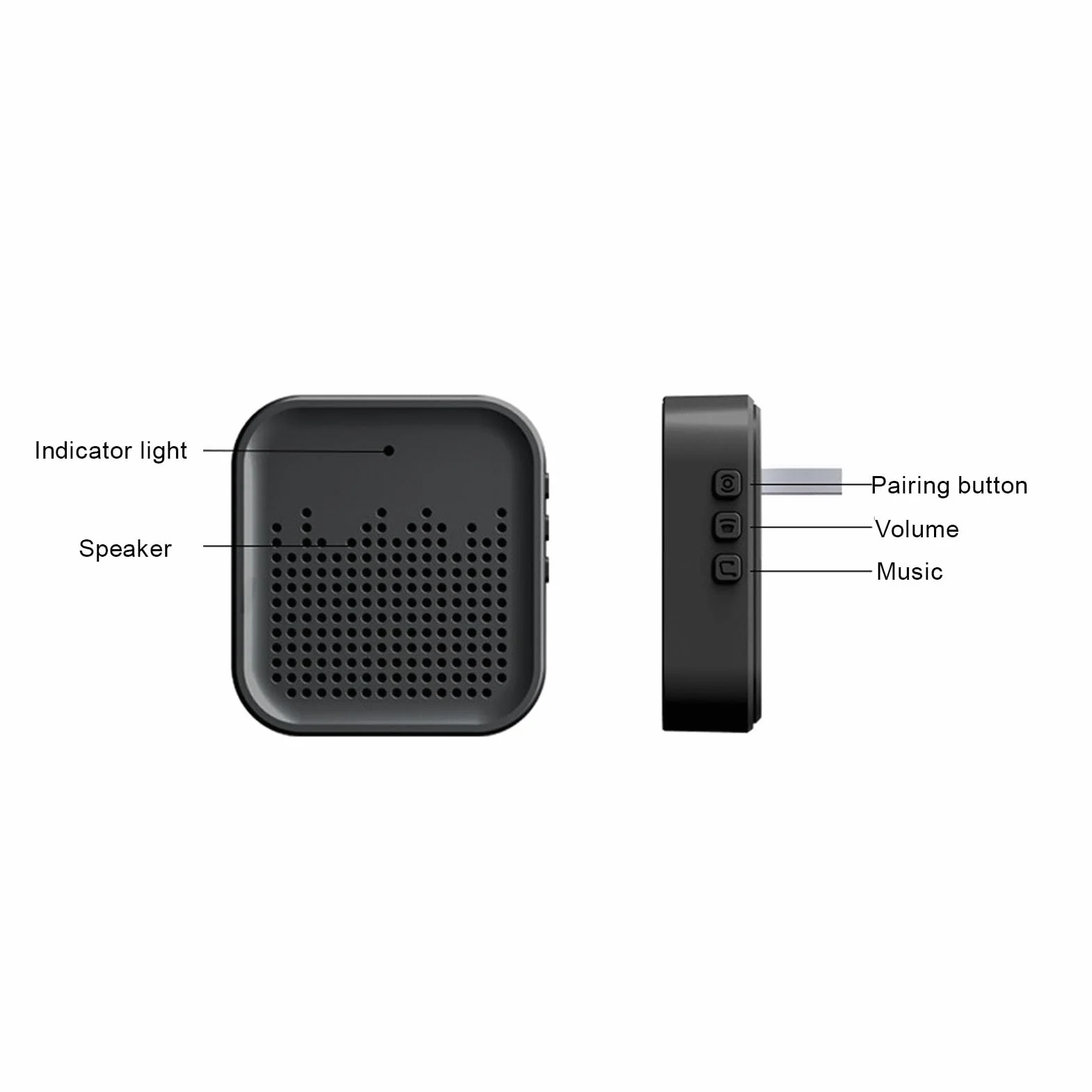 Kamera Dzwonkowa, Bezprzewodowy Inteligentny Dzwonek Wideo WiFi z kamerą HD, 2-kierunkowy Domofon Noktowizyjny, wodoodporność IP67, Wbudowana Bateria, dla Androida dla IOS