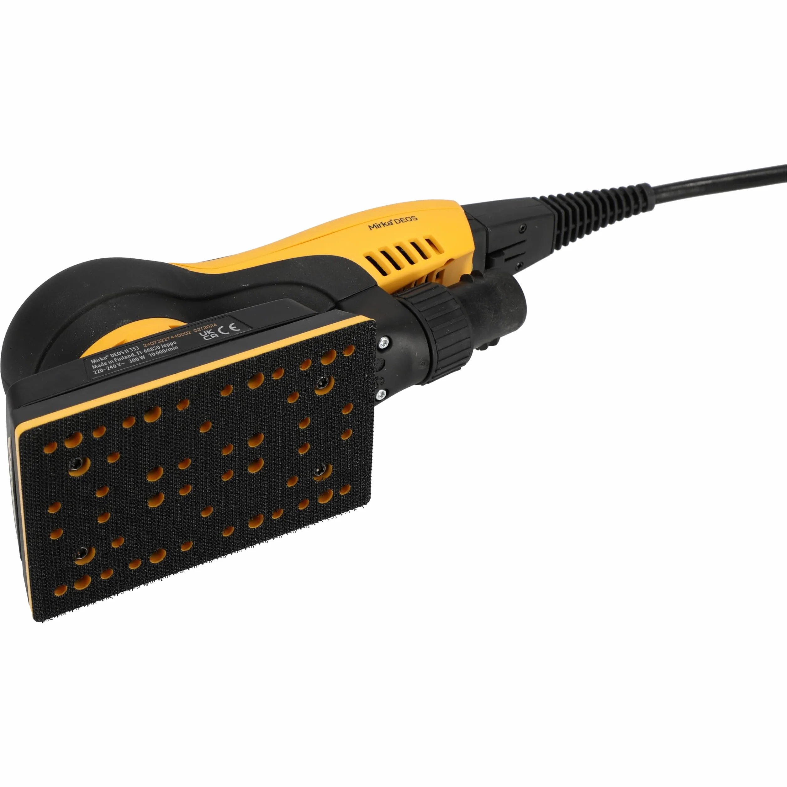 Mirka DEOS II 353 szlifierka oscylacyjna w walizce 81x133mm 300 W nisko wibracyjna, do bezpyłowego szlifowania drewna, płyt gipsowo-kartonowych i metalu z papierem ściernym na rzep / MID3534044CA