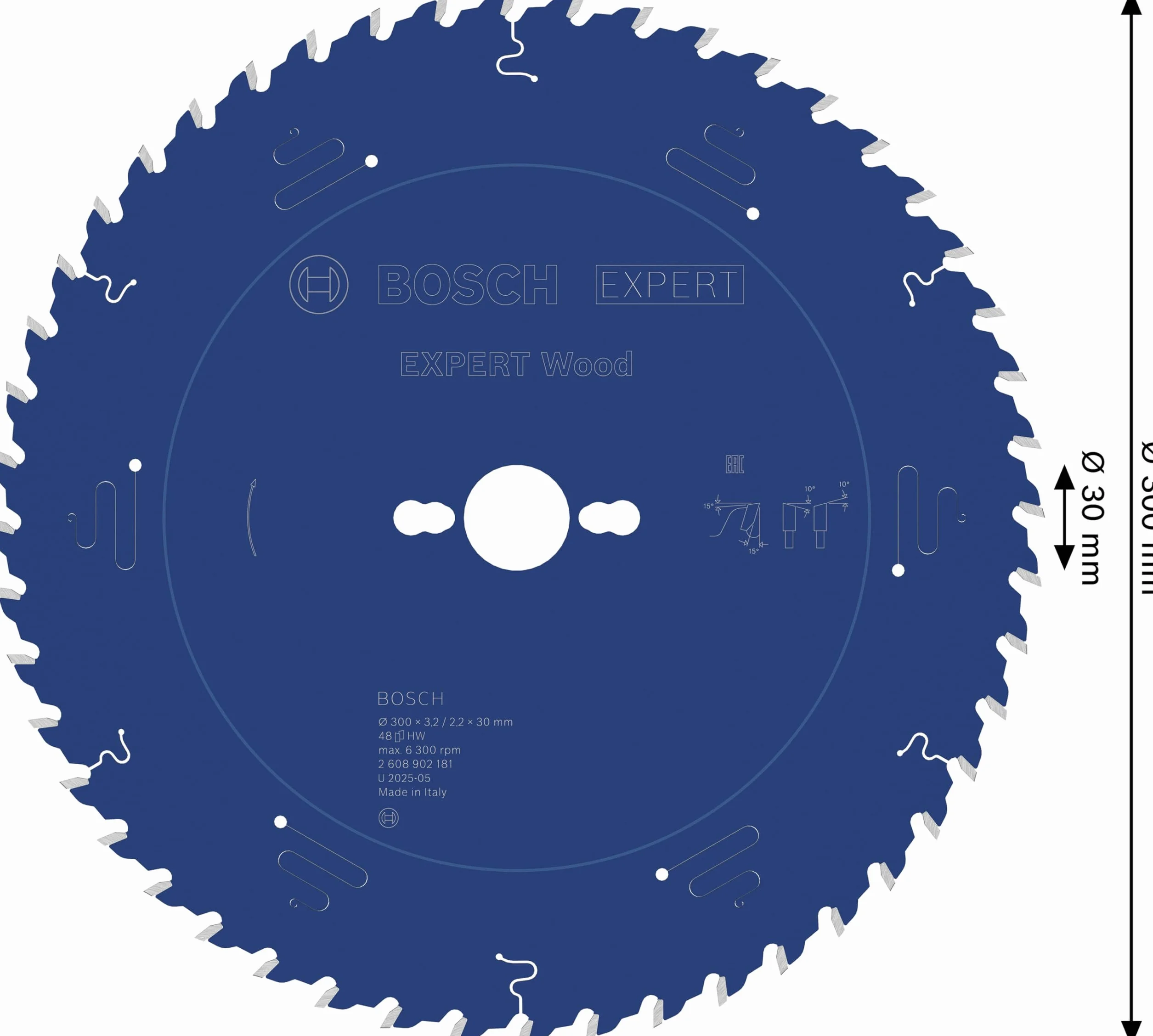 Bosch 1x Tarcza pilarska EXPERT Wood (do Miękkie drewno, Ø mm, Professional Akcesoria Przewodowa stołowa pilarka tarczowa)