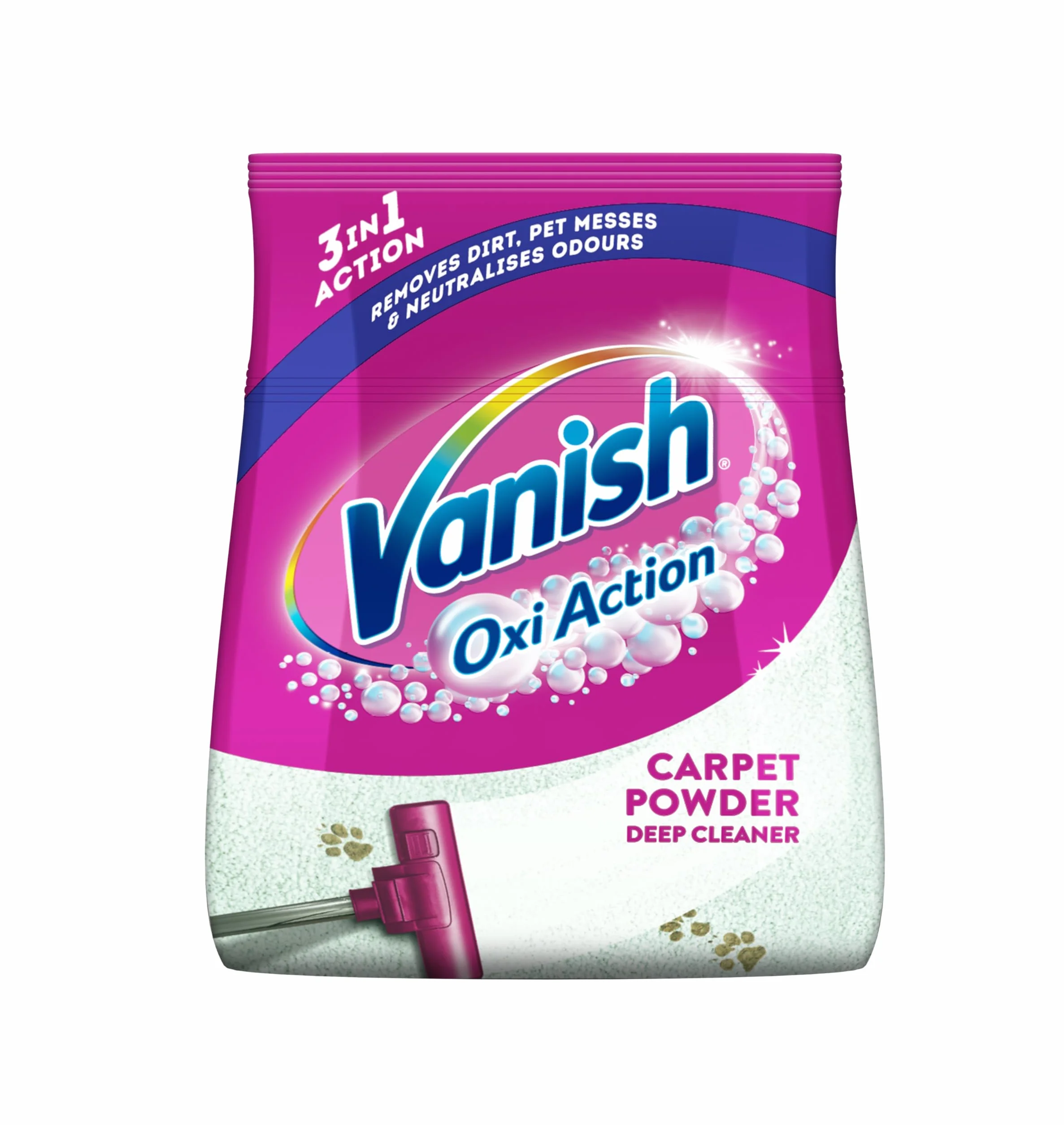 Vanish Środek do czyszczenia dywanów + tapicerka, proszek do czyszczenia dużych powierzchni, 650 g