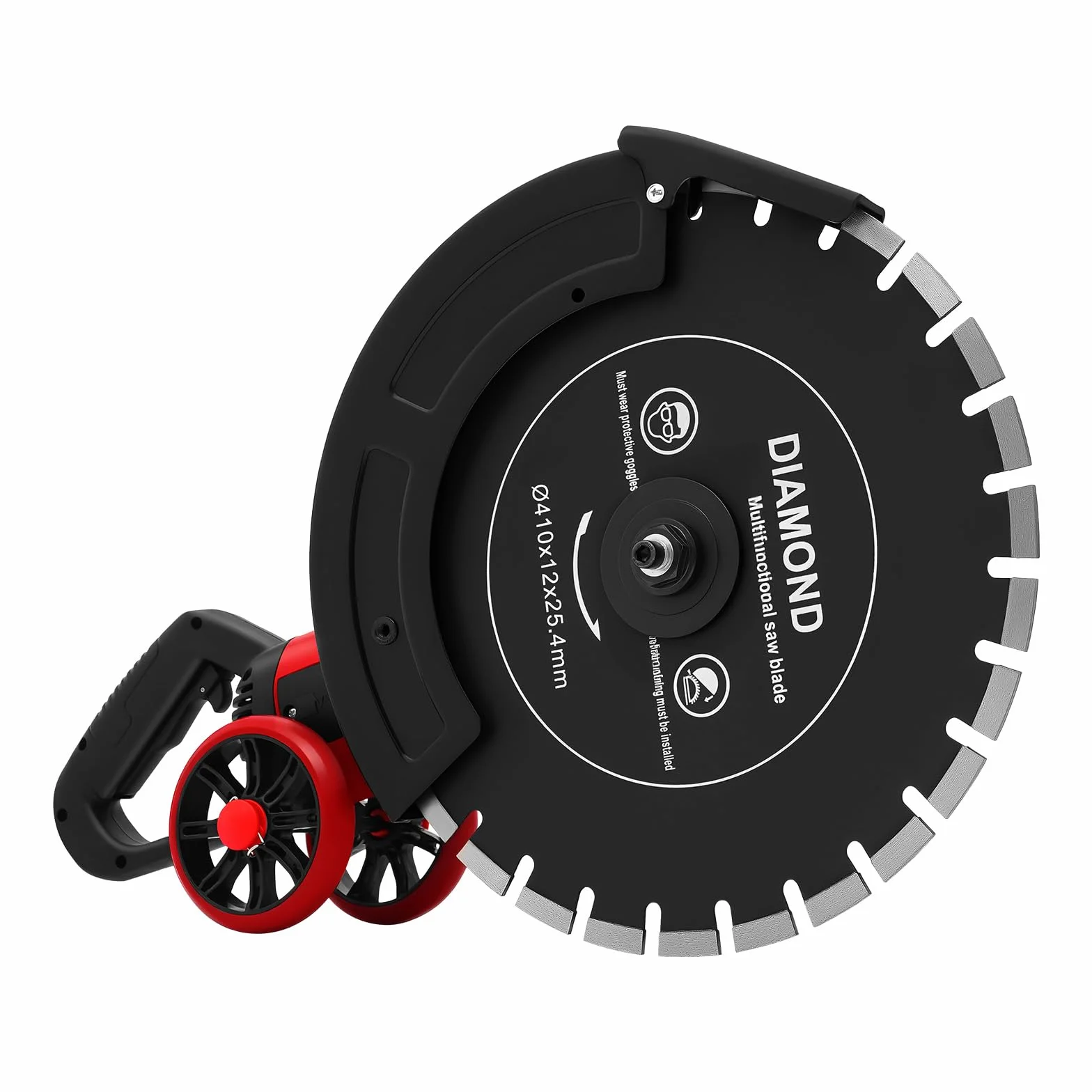 Elektryczna piła do betonu 410 mm, wysokowydajna piła tarczowa 4000 W, elektryczna piła do kamienia, głębokość cięcia 165 mm, maszyna do cięcia kamienia na mokro/na sucho, piła tarczowa z rurą wodną