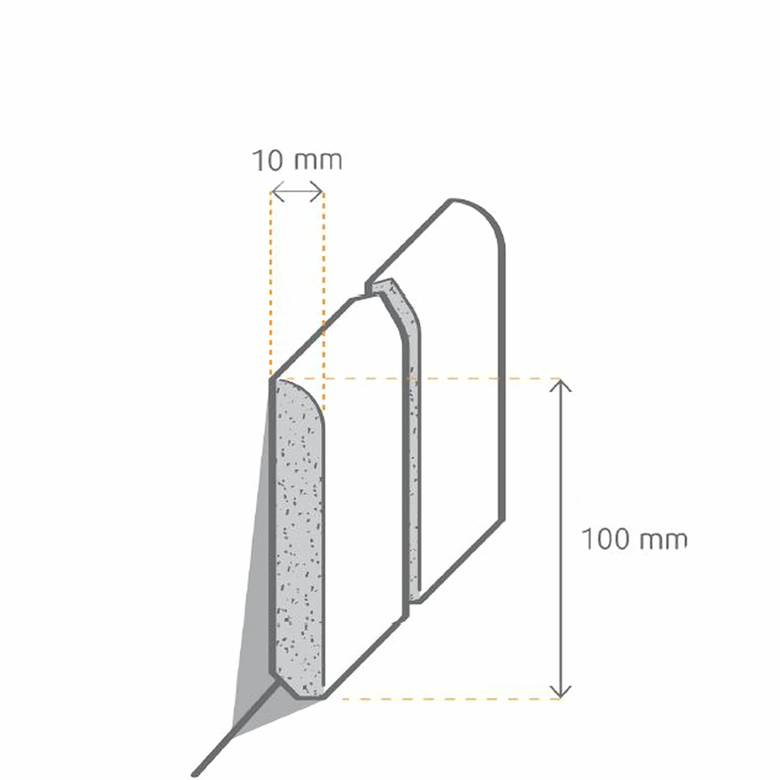 PROVISTON | Listwa przypodłogowa | zaokrąglony profil | 10 x 100 x 2000 mm | folia MDF | biała | nowoczesna listwa przypodłogowa | 2 metry