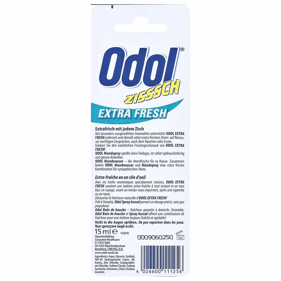 Authentic German Odol Extra Fresh Mouth Spray 15ml by Odol