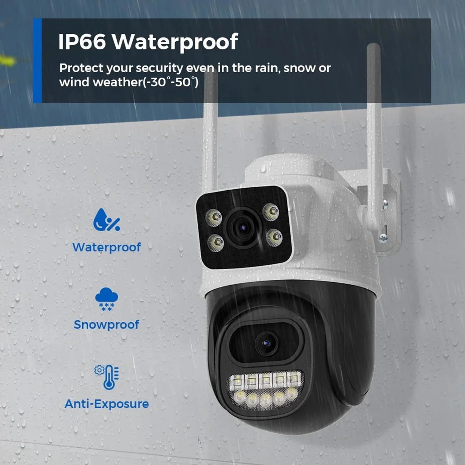 Kamera IP 8MP z dźwiękiem WiFi, zewnętrzna, 8-kanałowa, mini kamera NVR, zestaw do monitoringu CCTV, bezprzewodowy system kamer noktowizorem na podczerwień,Spokój ducha zawsze(1T,8pcs)