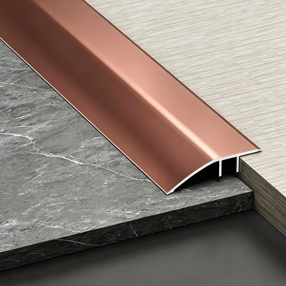 Aluminiowa listwa przejściowa podłogowa metalowy próg drzwi do wykładziny podłogowej listwa przejściowa do płytek rampowych w drzwiach laminat(Pearl White,100cm(40in))