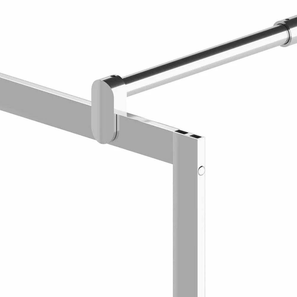 Ścianka prysznicowa do kabiny prysznicowej, półmatowe szkło hartowane ESG 80 x 195 cm, regulowany profil aluminiowy, elastyczny drążek podporowy, ochrona przed pryskaniem z 3 szklanymi