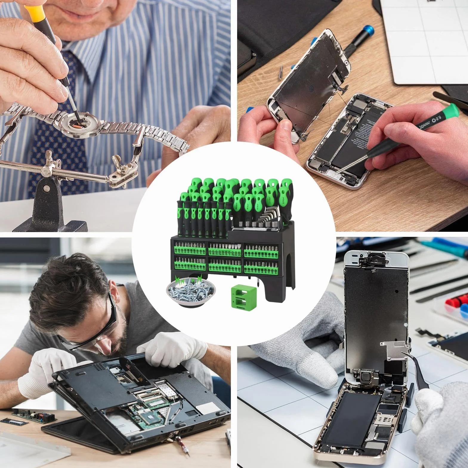 Magnetic Screwdriver Magnetyczne Końcówki Narzędzie Do Napraw Ręcznych | Komplet Narzędzi Z Etui Do Obsługi Zegarków Okularów Urządzeń Samochodów Domu Elektroniki Komputerów