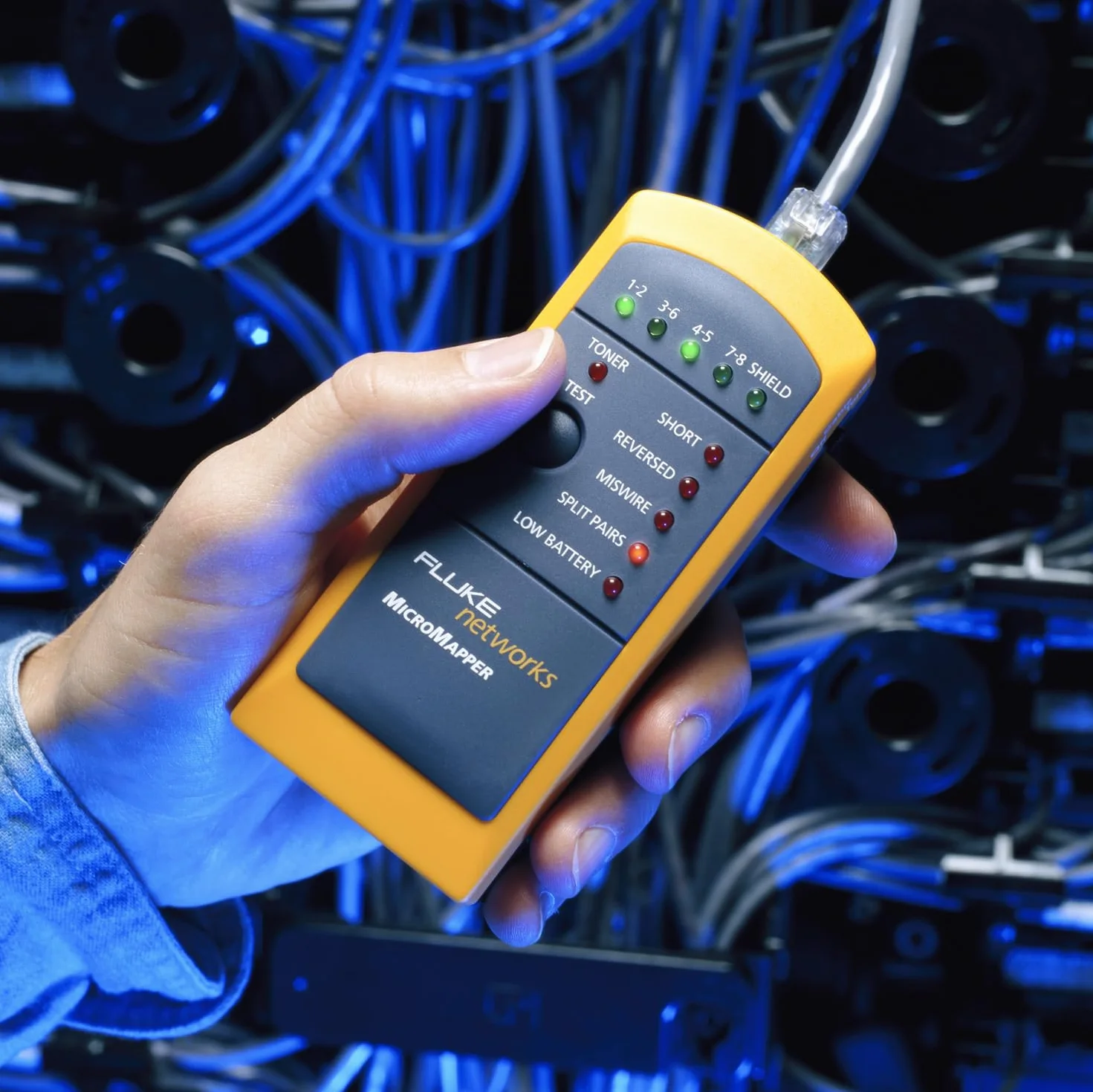 Fluke Networks MT-8200-49A Tester Ciągłości Obwodów, Szary/Żółty, 30 x 40,6 x 10cm