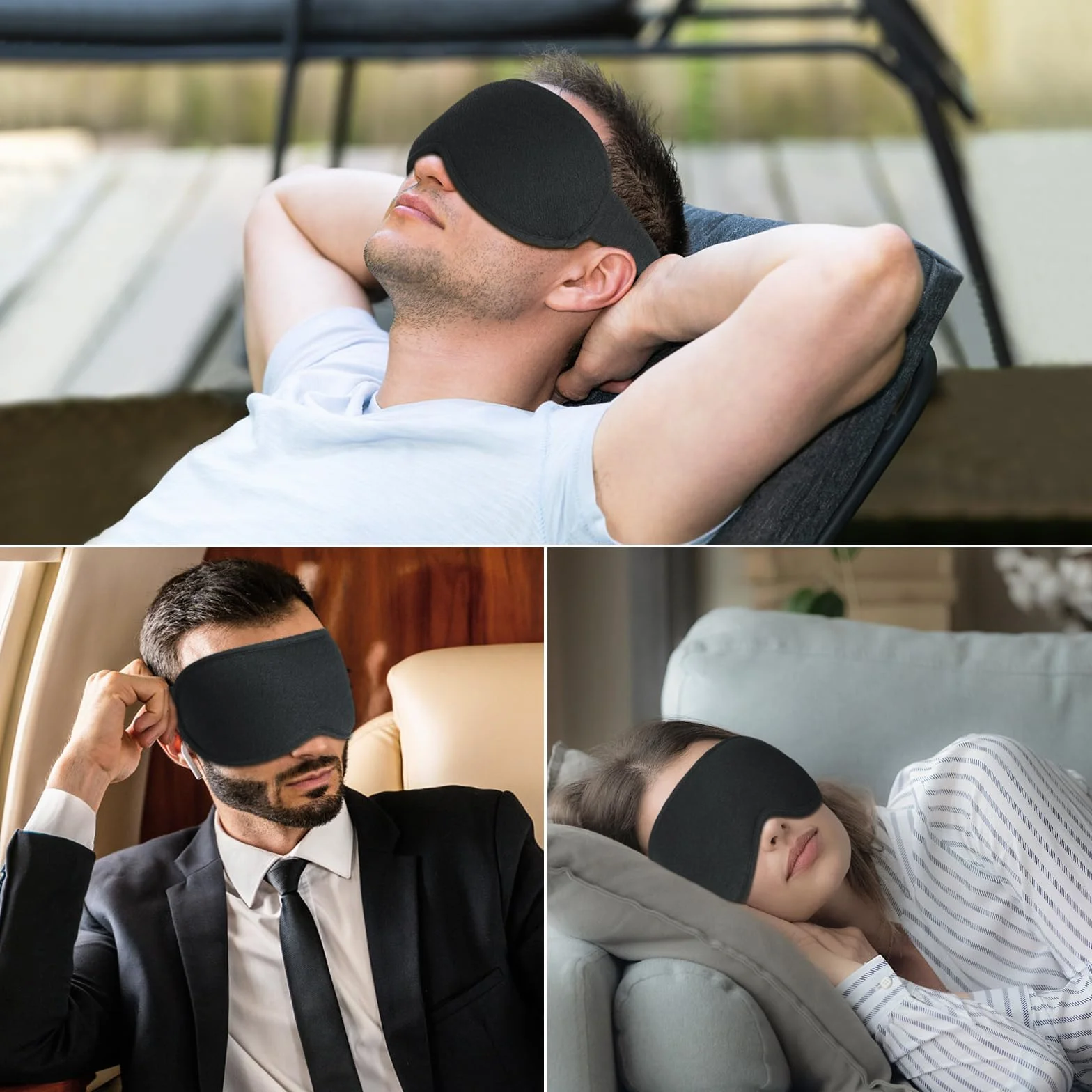 Gritin 3D Maseczka Senną do Blokowania Światła Ergonomiczna Ultra Wygodna