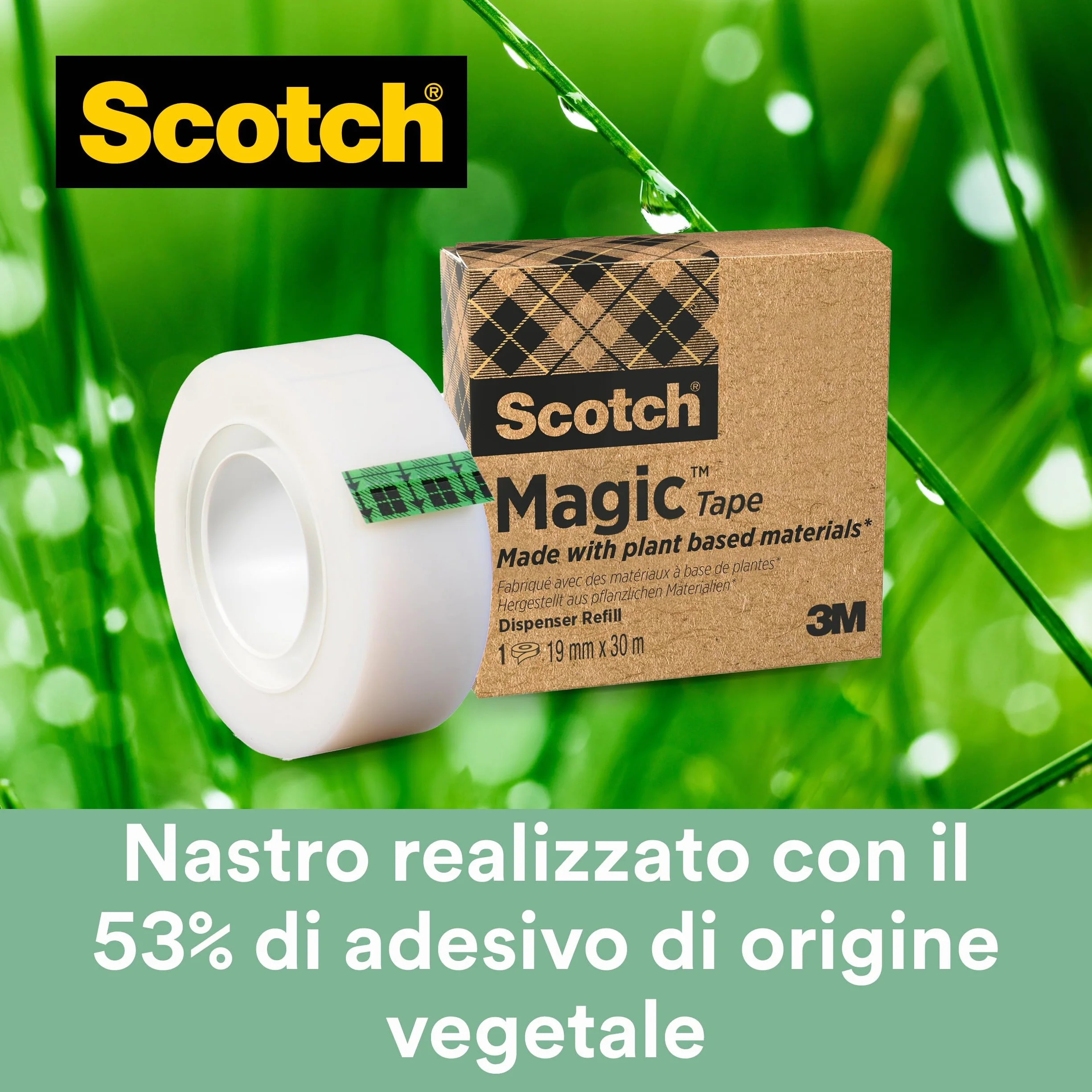 Scotch Magic 90019339 Taśma Klejąca, Bezbarwny, 9 x 19 mm x 33 m