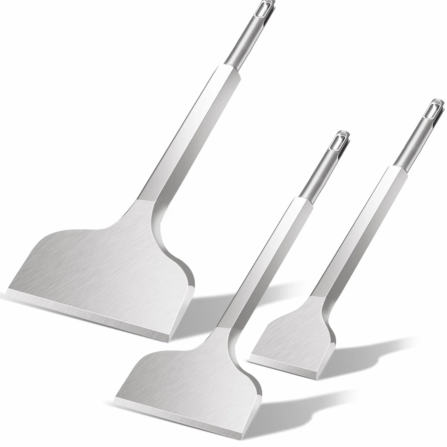 Zestaw dłut SDS PLUS - 3-częściowy 100 mm + 75 mm + 40 mm, dłuto SDS Plus do usuwania płytek, kleju do płytek, betonu, kamienia naturalnego, muru itp. - Dłuto do płytek klasy premium