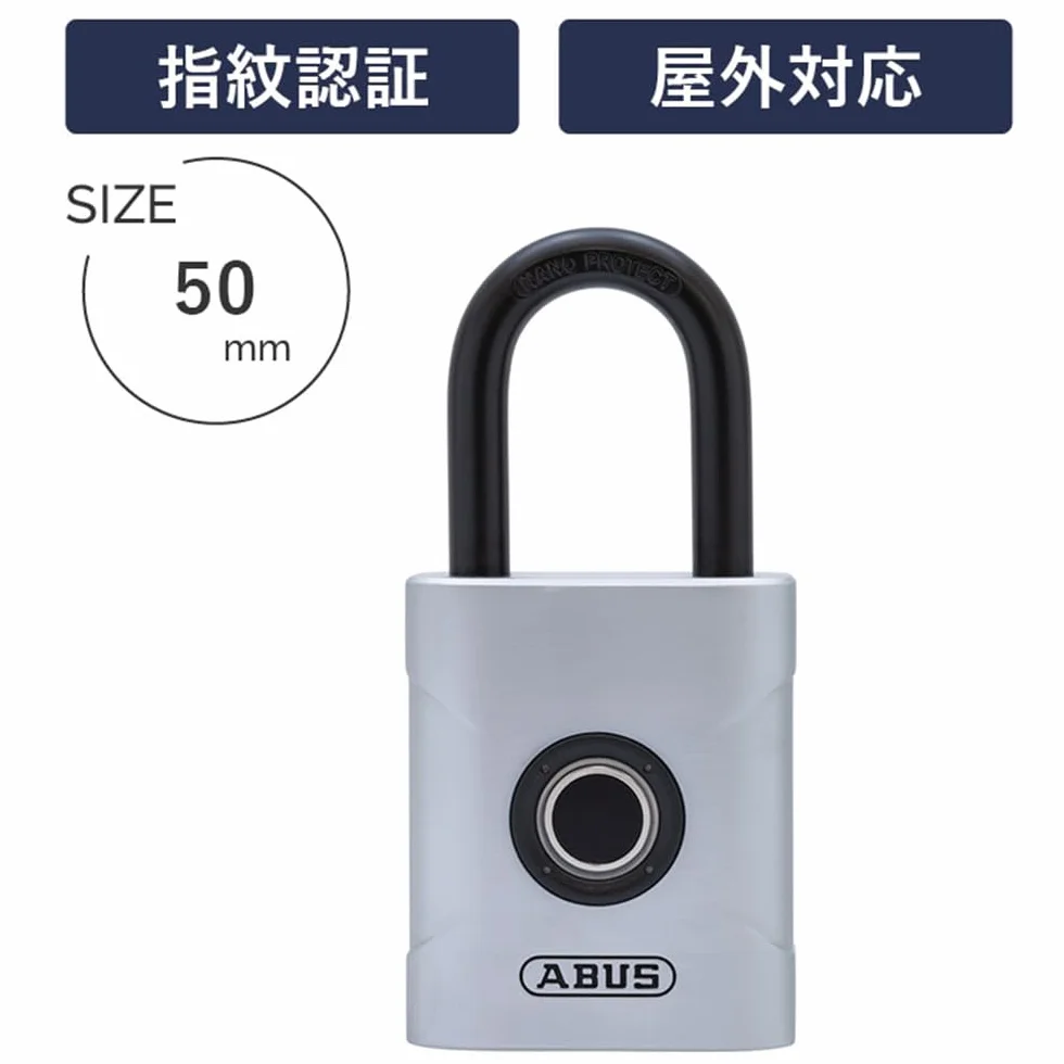 ABUS Touch 57/50 zamek na czytnik linii papilarnych IP66 IP68 kłódka