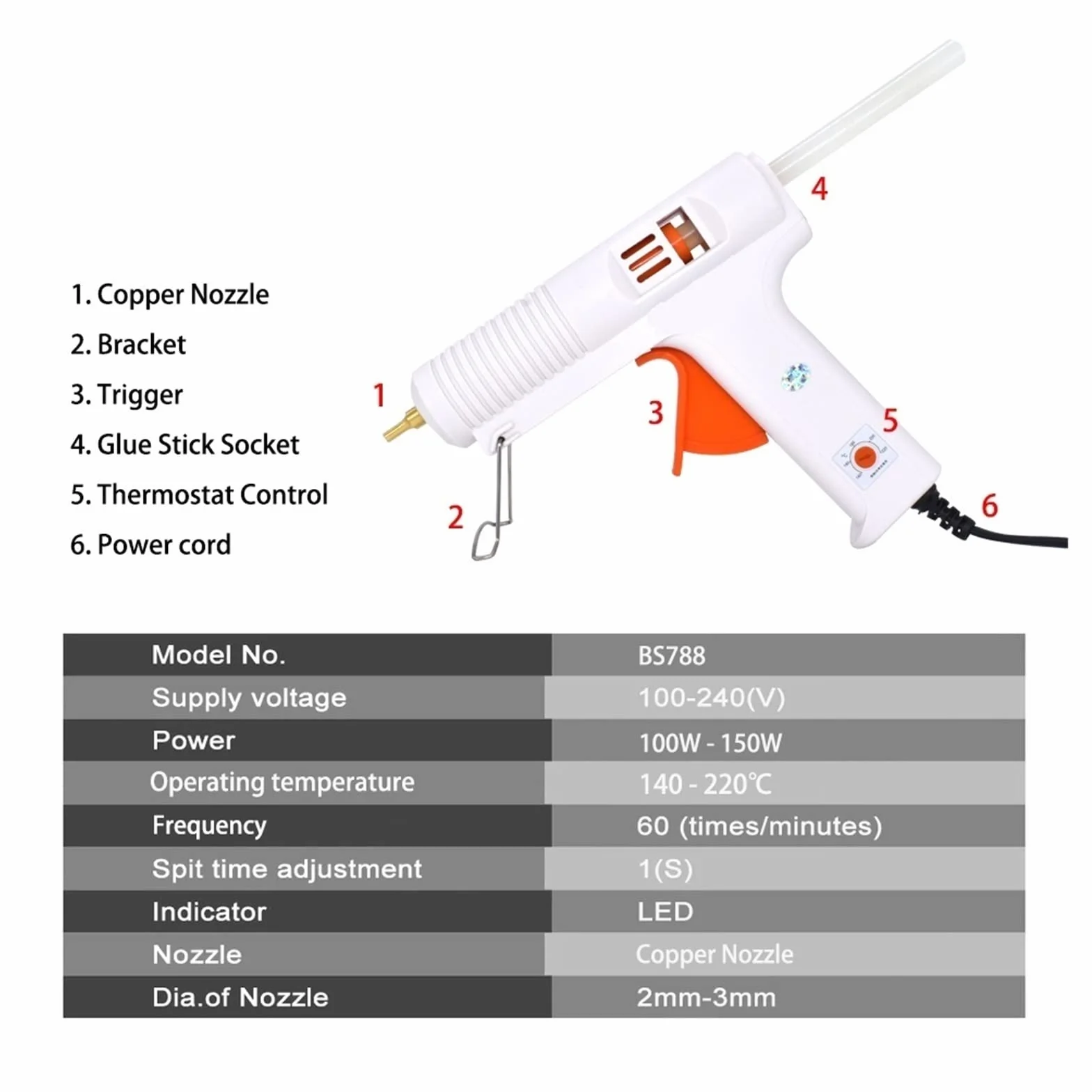150W 100W pistolet do klejenia na gorąco z termostatem regulującym temperaturę 5 darmowych klejów w sztyfcie domu DIY produkcja przemysłowa Szybkie Nagrzewanie