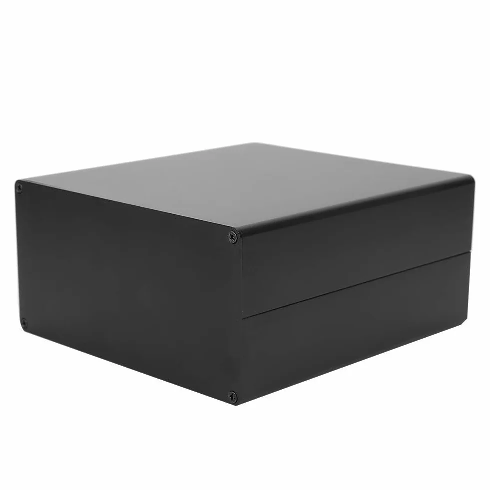Aluminiowa skrzynka elektryczna projektowy, puszkę rozgałęźną, aluminiową elektroniczną skrzynkę projektowy obudowę podzieloną DIY, matową czarną PCB rozpraszającą ciepło, obudowę 80 x 160 x 170 mm