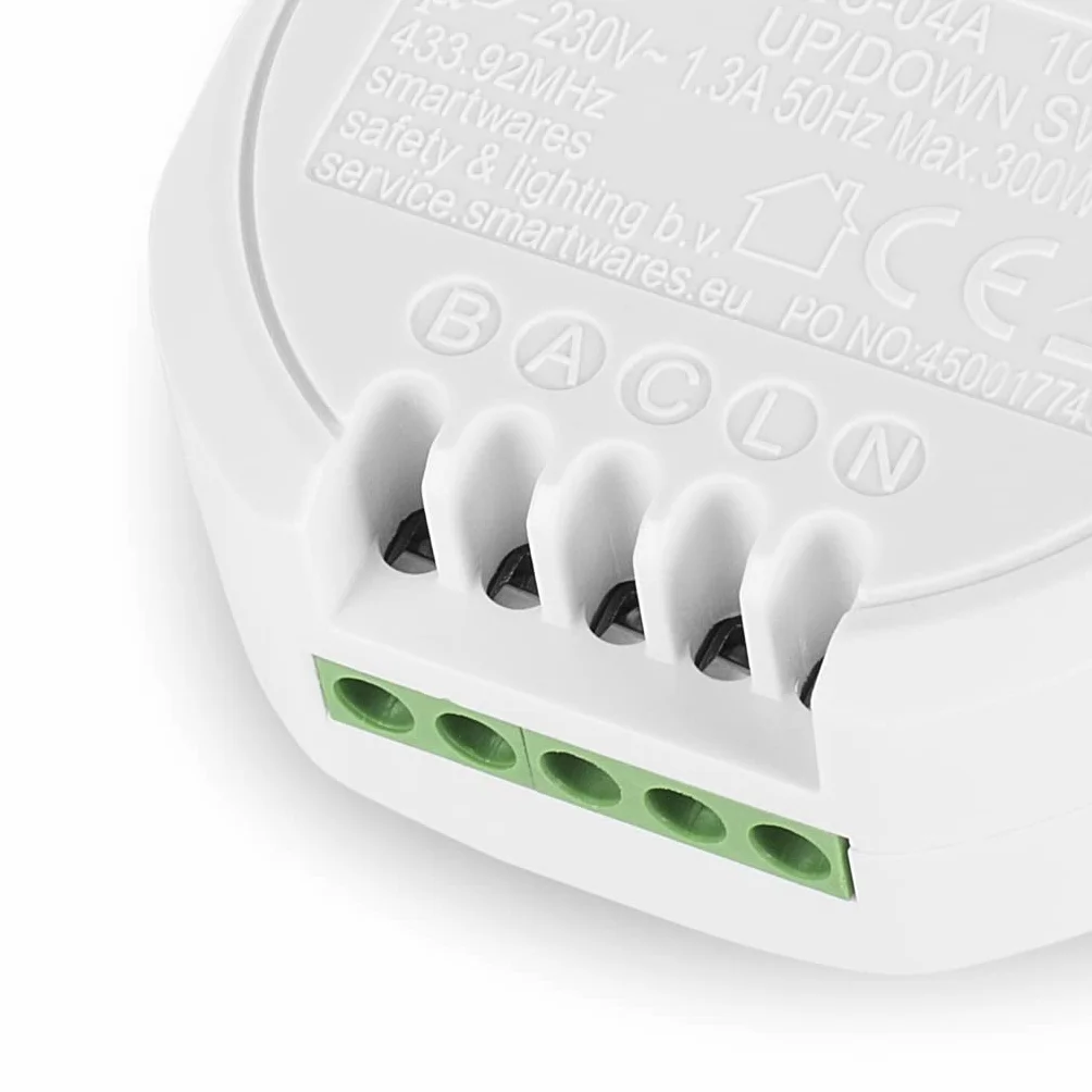 Smartwares Bezprzewodowy przełącznik montażowy do rolet – Plug & Connect – maks. 300 W – SH4-90259 biały