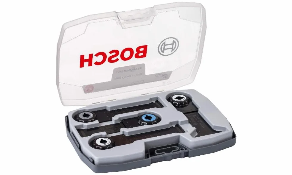 Bosch Professional 4-częściowy Brzeszczot do cięcia wgłębnego Starlock Best of Heavy Duty Set (do drewna i niehartowanego metalu, Starlock Max, osprzęt do narzędzia wielofunkcyjnego Multi-Cutter)