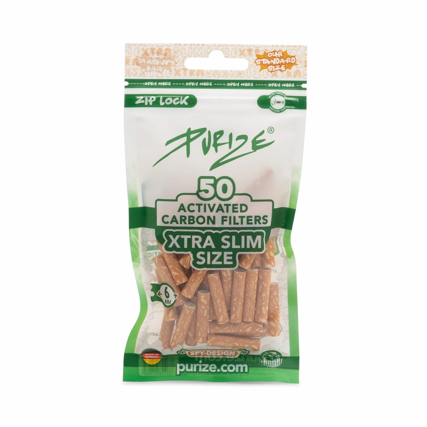 PURIZE® XTRA Slim Size zestaw filtrów z węglem aktywnym