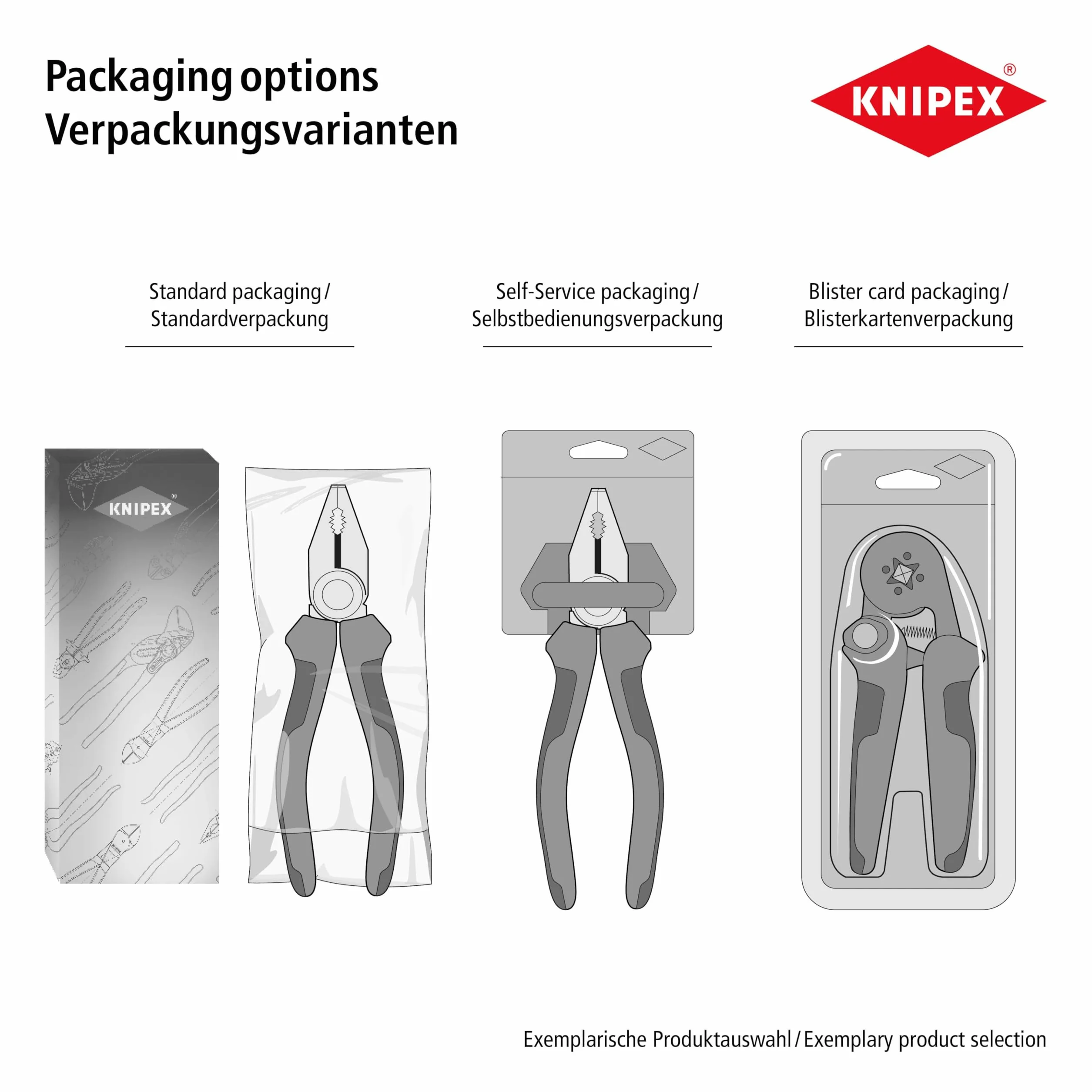 KNIPEX Szczypce uniwersalne chromowany z rękojeściami Comfort 140 mm, 03 05 140