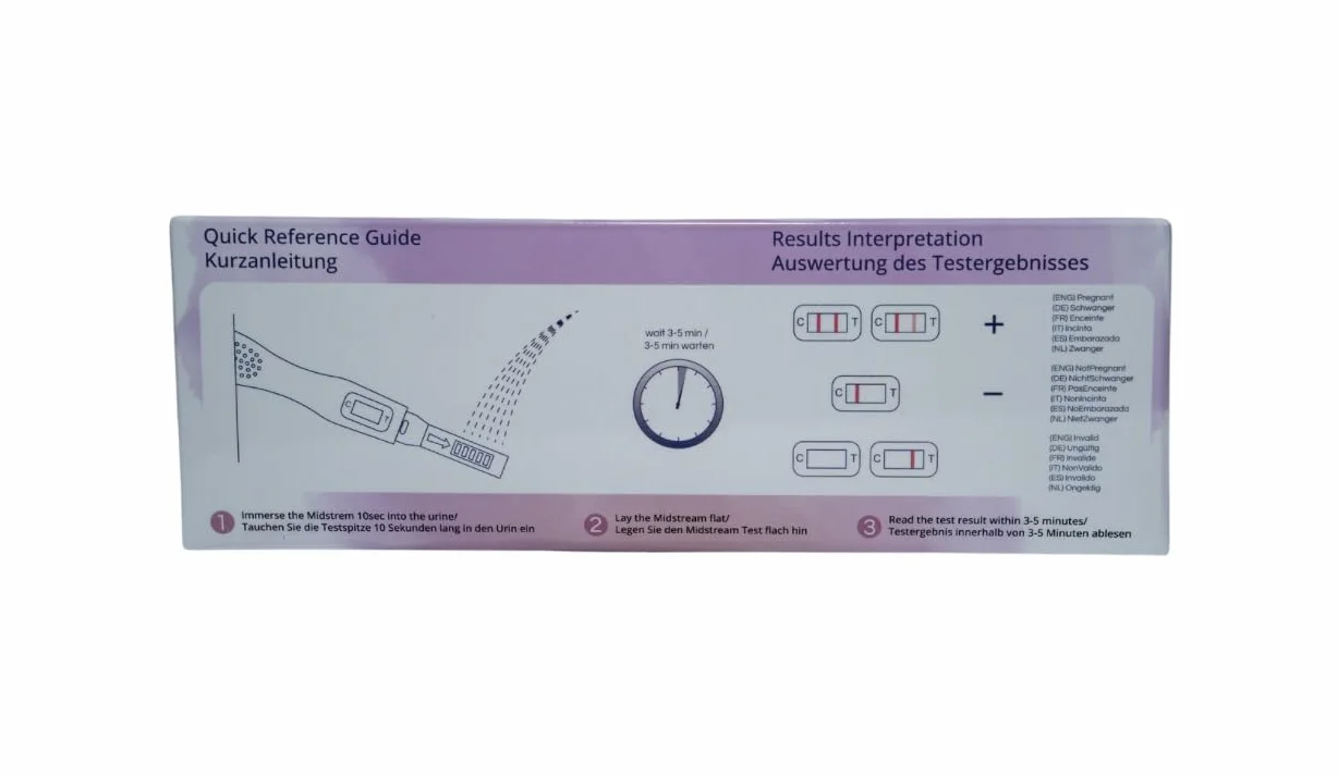 3 x KayoCare test ciążowy – 25 miu/ml – bardzo czuły – wczesny test ciążowy z wysoką dokładnością – testy dla szybkich i wiarygodnych wyników – wczesny test ciąży