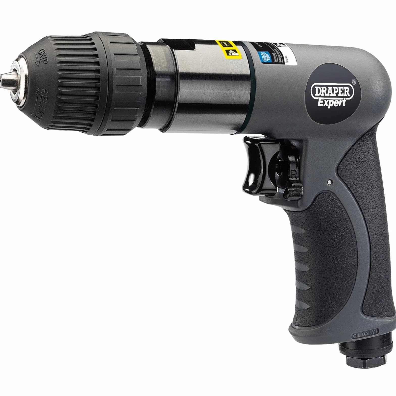 Draper 14258 wiertarka pneumatyczna 10 mm szybkozaciskowy uchwyt wiertarski, miękki uchwyt, napęd 3/8"