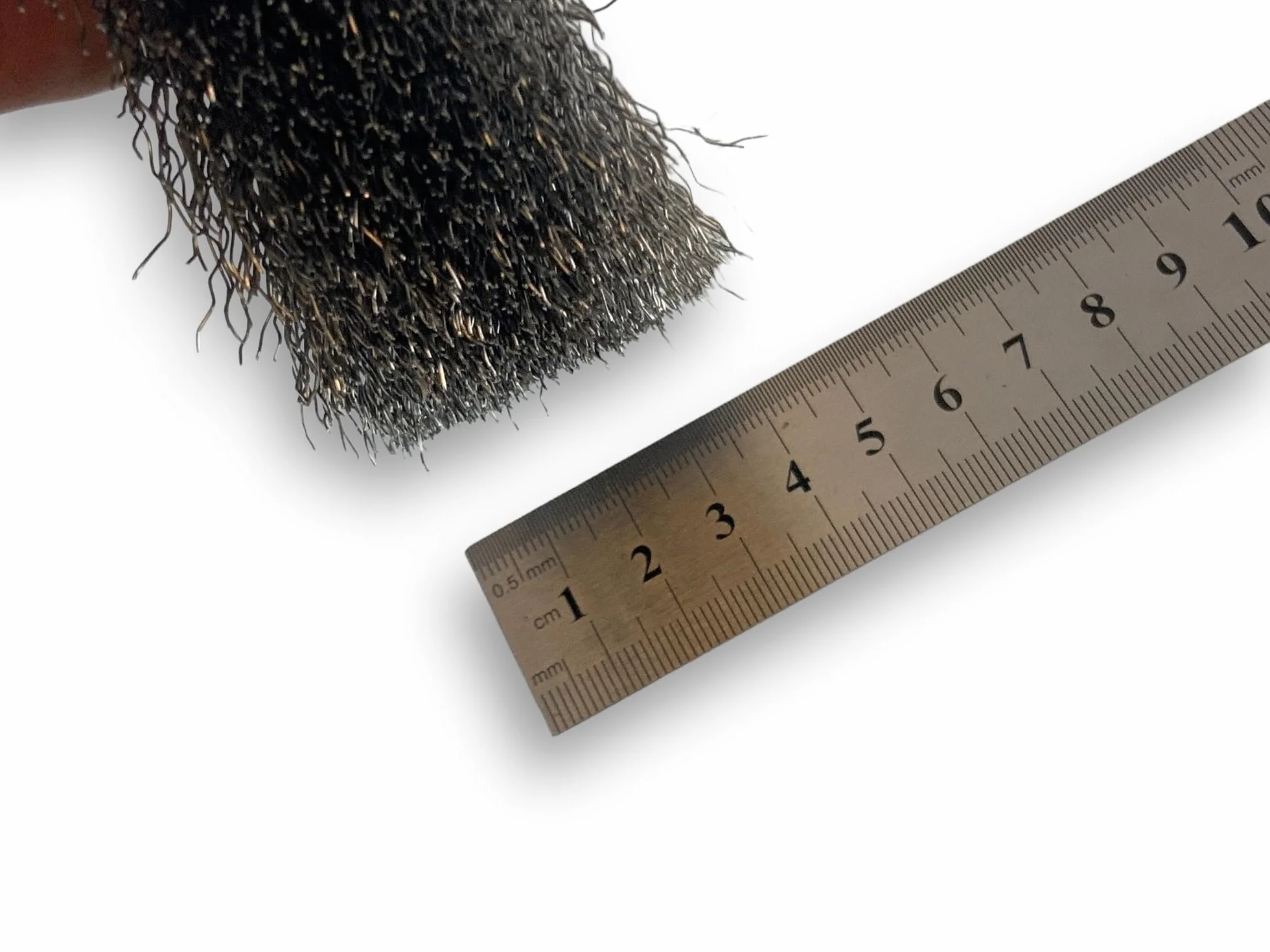Kibros 238202IT | Nierdzewna szczotka okrągła | Ø 200 mm | Stal nierdzewna Drut falisty 0,30 | Szlifierka stołowa | Reduktor adaptera | polerowanie szlifowanie zadziorów szczotkowanie