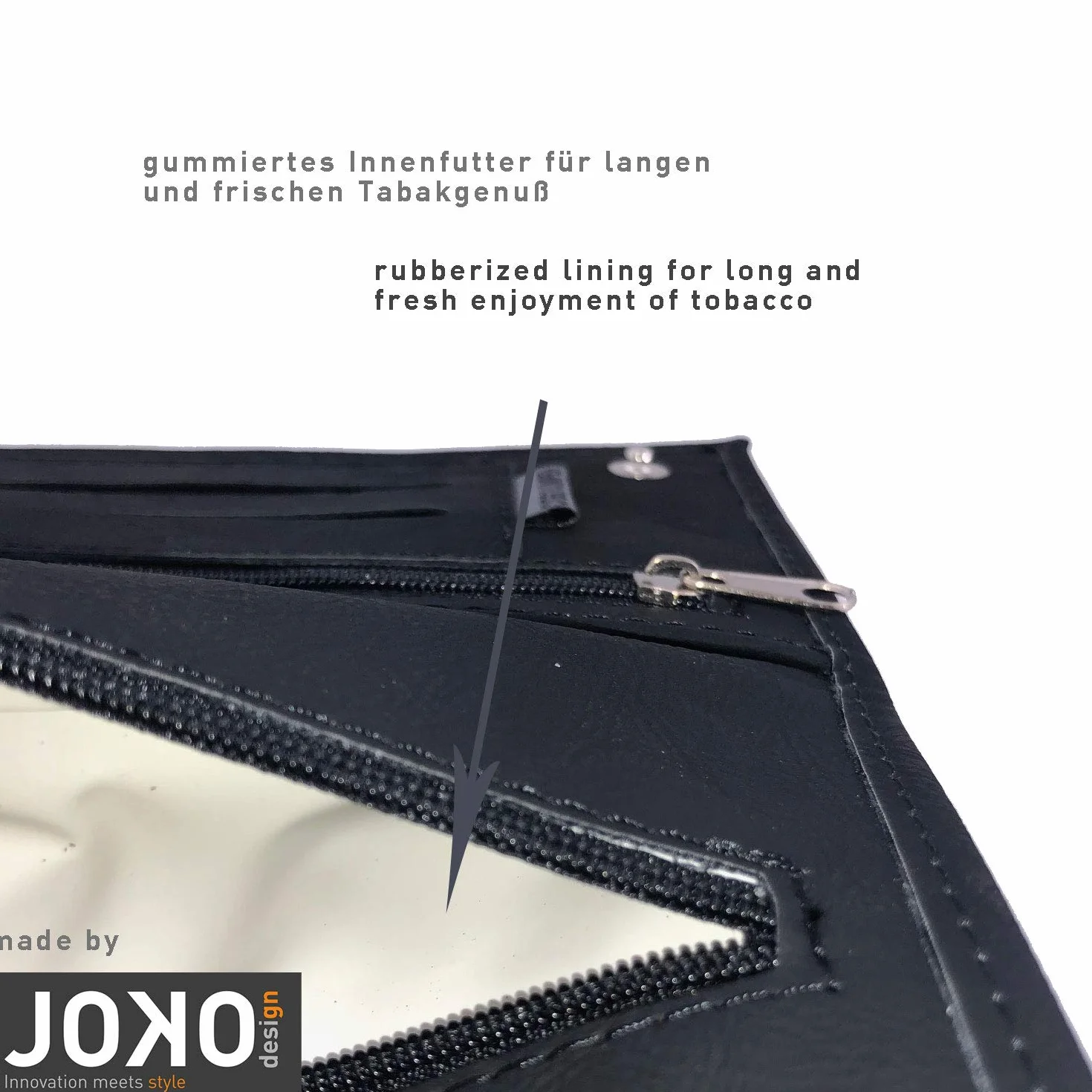 Torba na tytoń used Leather Touch, worek na tytoń obrotowy z przegródkami na filtr, ulotki, zapalniczkę (1.) czarna, pojedyncza)