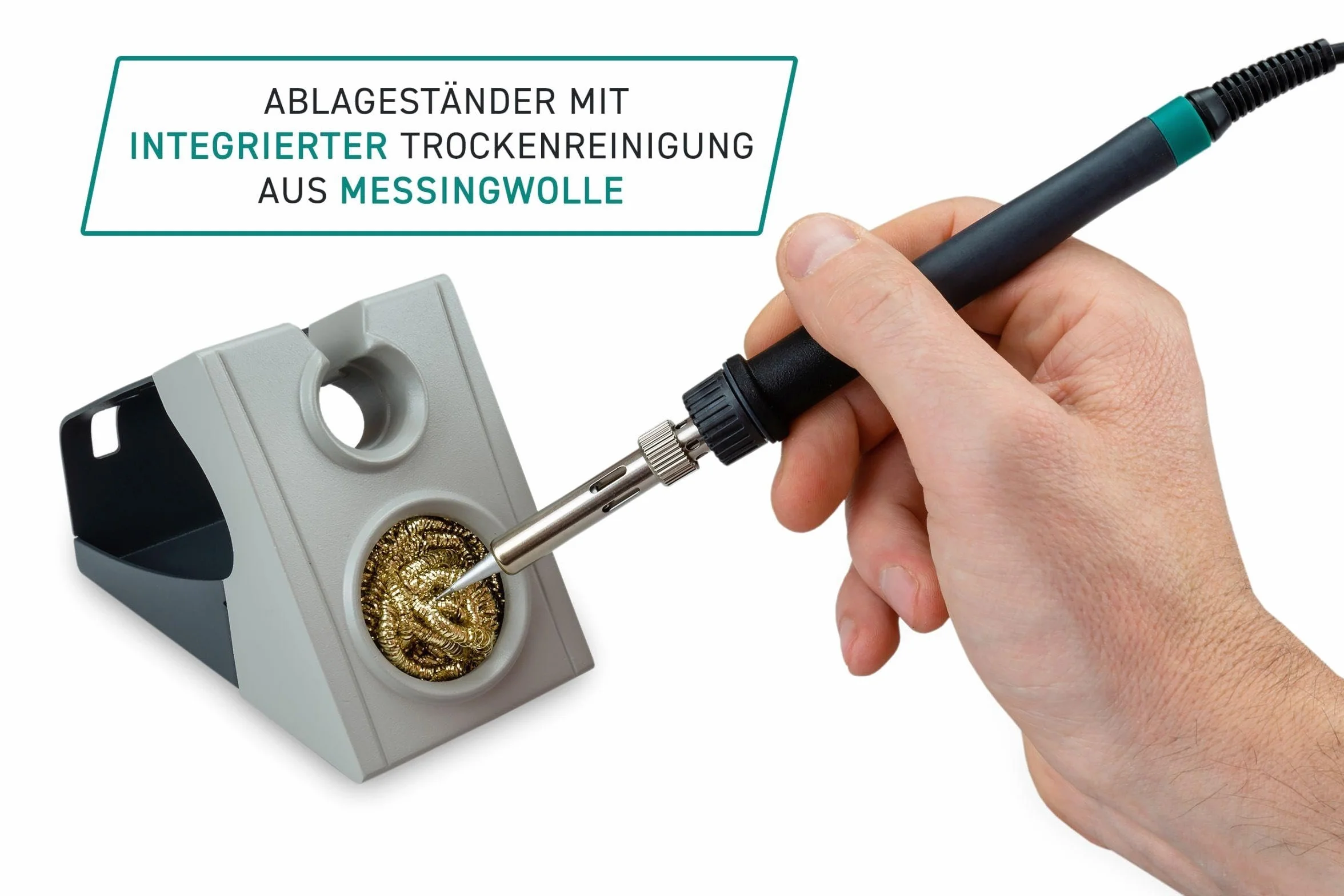 QUICK 3104 cyfrowa stacja lutownicza ESD 80 W z lutownicą z końcówką lutowniczą 2 mm i akcesoriami – kalibracja 100° – 450°C – ochrona ESD