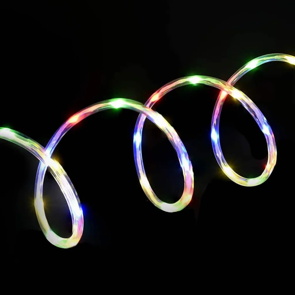vidaXL Lina świetlna z 240 diodami LED Wielokolorowe 10 m PVC, Oświetlenie LED, elastyczne lampki na żyłce, dekoracyjne świetlne akcenty, do domu i ogrodu, idealne na Święta