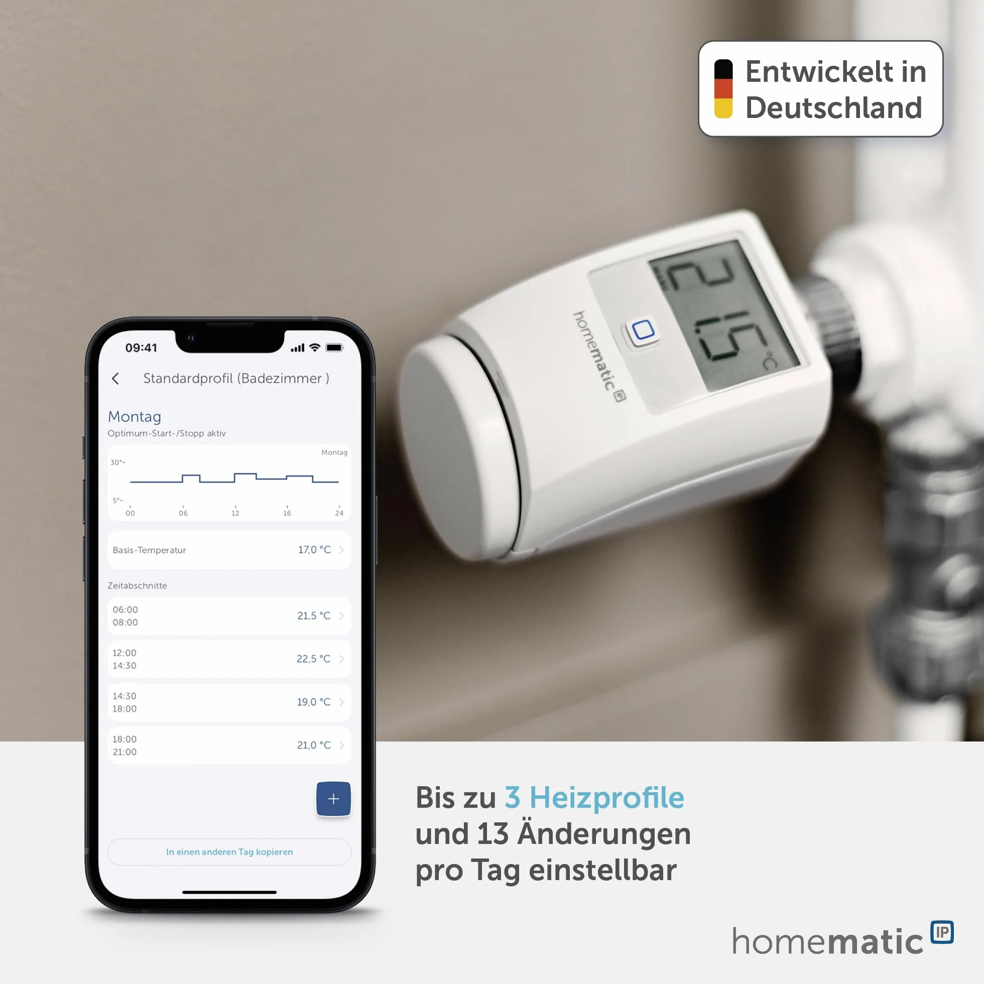Homematic Ip Hmip-Etrv-2 Termostat, Biały, 9,7 x 5,8 x 7,1 cm