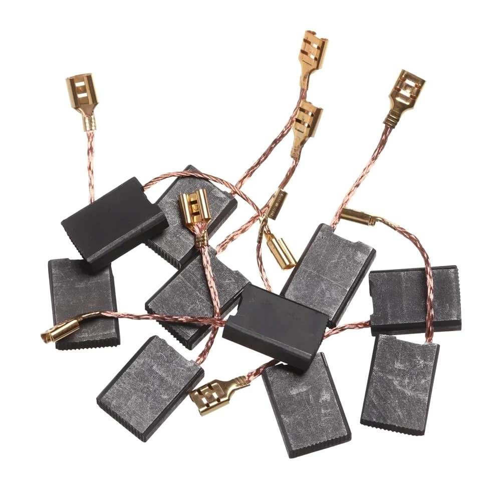 10 szt. grafitowych miedzianych szczotek węglowych do elektronarzędzi – wiertarka elektryczna i szlifierka węglowa (6 x 16 x 22 mm)