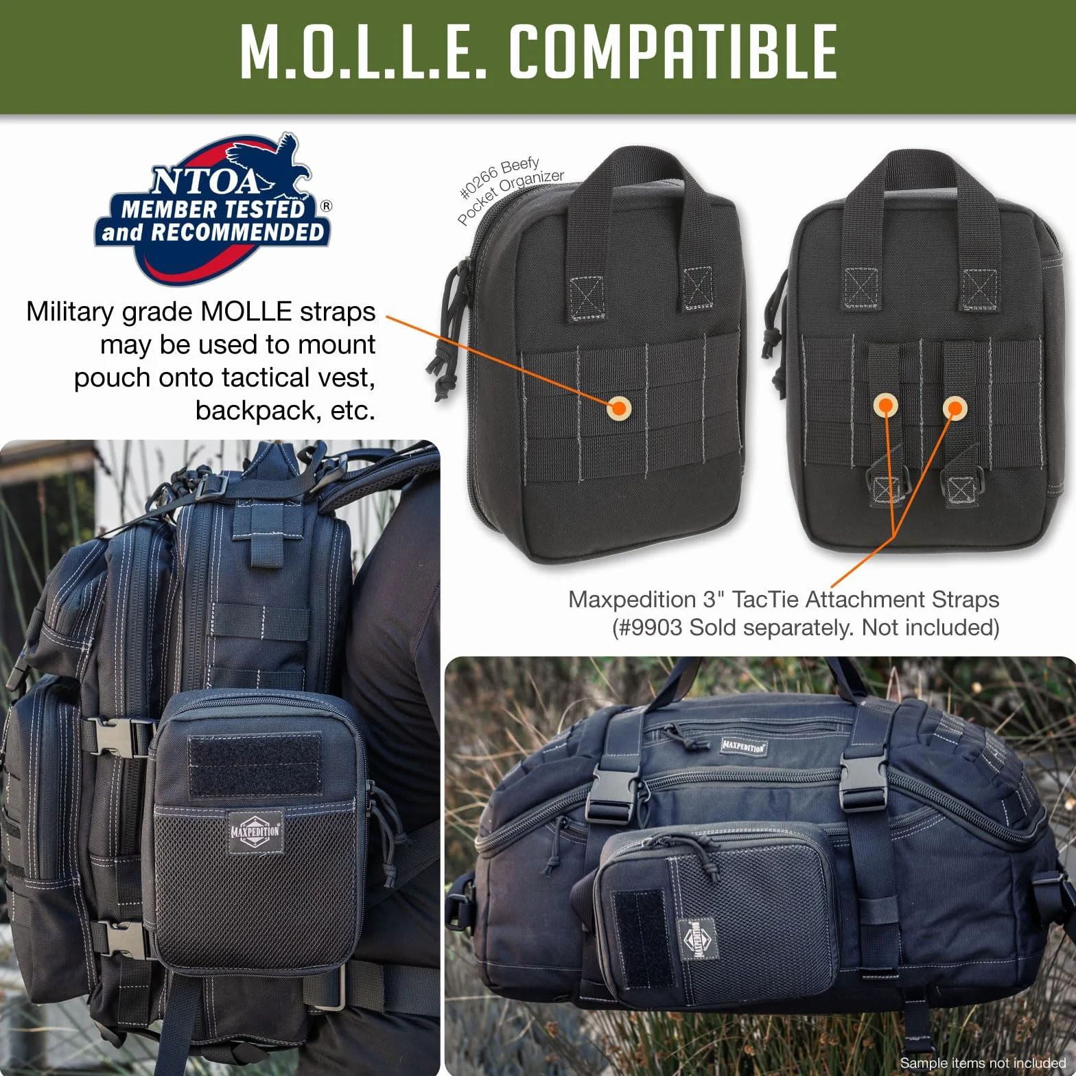Maxpedition Hard-Use Gear 9006219-SSI Maxpedition Beefy organizer kieszonkowy czarny - wielokolorowy, nie dotyczy.