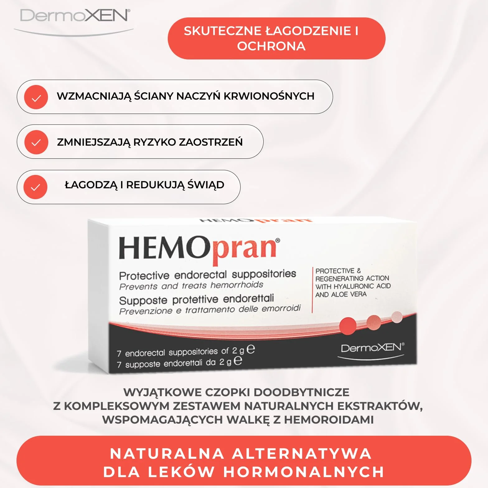Czopki na Hemoroidy | Na Swędzenie, Pieczenie, Ból i Krwawienie | Na Hemoroidy i Żylaki | Wsparcie przy Szczelinach | Formuła Nawilżająca i Kojąca | 7 Szt.