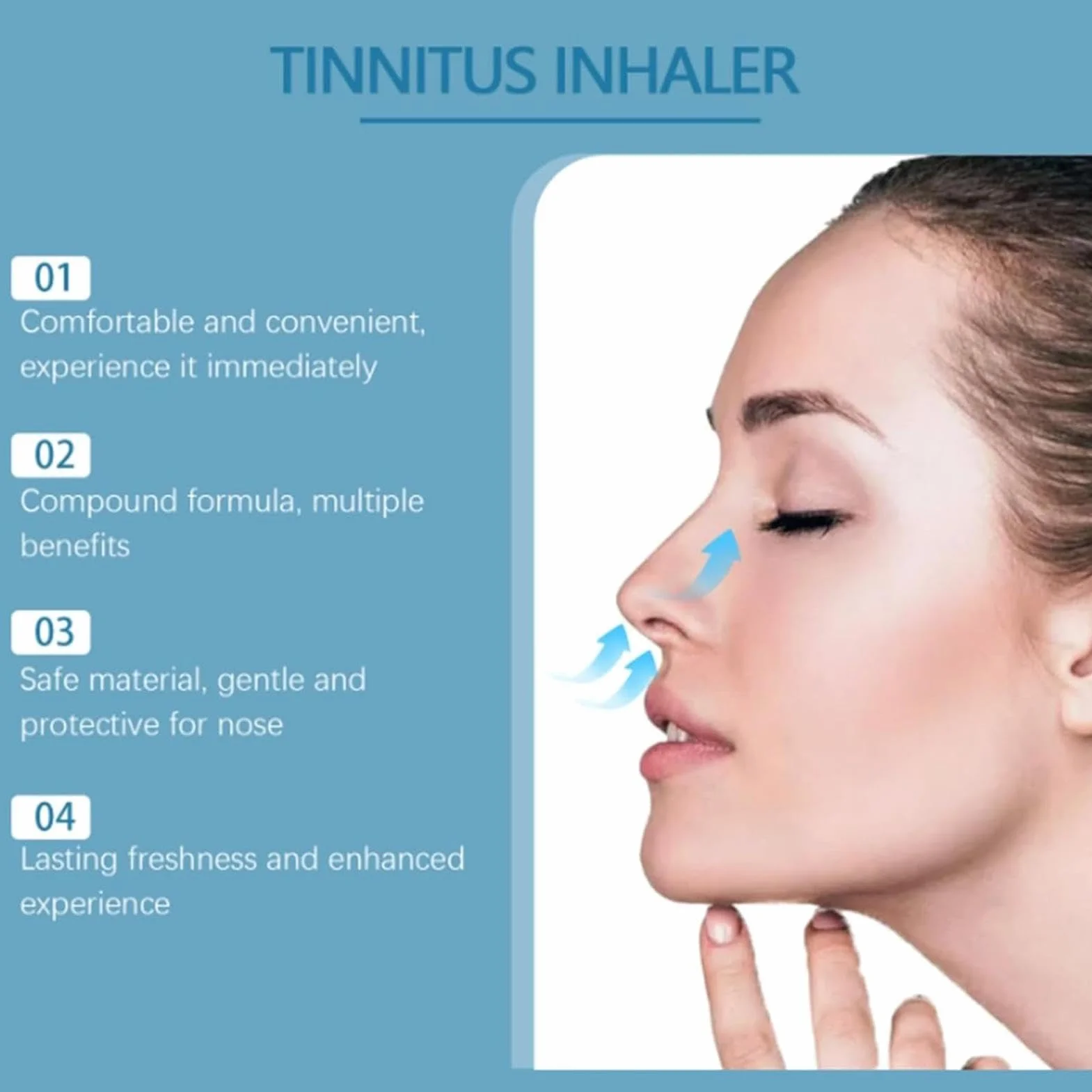 Aspiracja do nosa, 5 szt. łagodząca szumy uszne do dzwonienia uszu, techsilen na szumy uszne, techsilen inhalator szumów usznych, inhalator szumów usznych do dzwonienia uszu