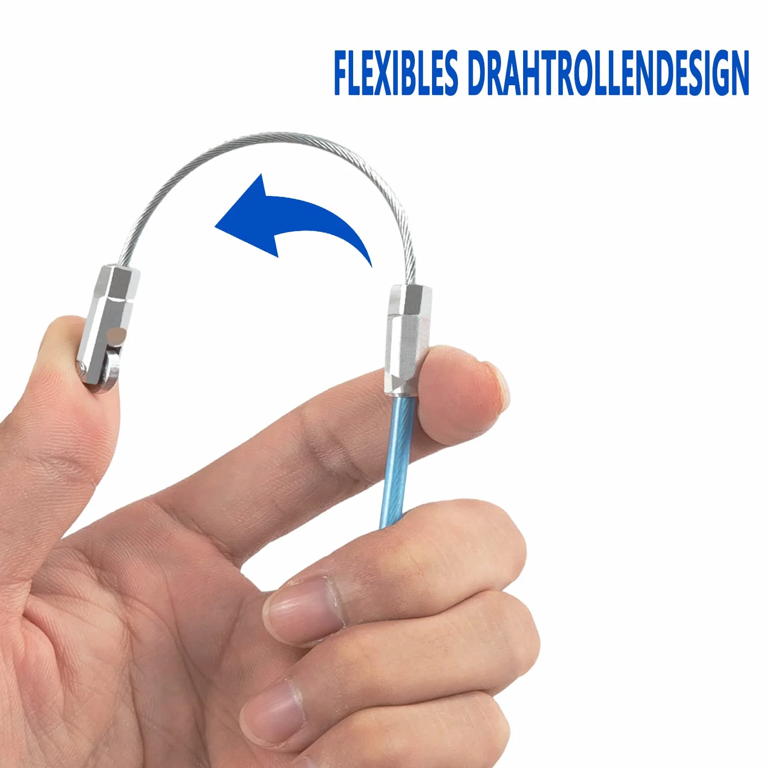 φ 3,6 mm Kabeleinziehhilfe, włókno wciągane z poliestru 20 m z 2 sprężynami prowadzącymi, pomoc w wciąganiu kabli w idealnym taśmie do wprowadzania komunikacji, Nadaje się do światłowodów, domowego