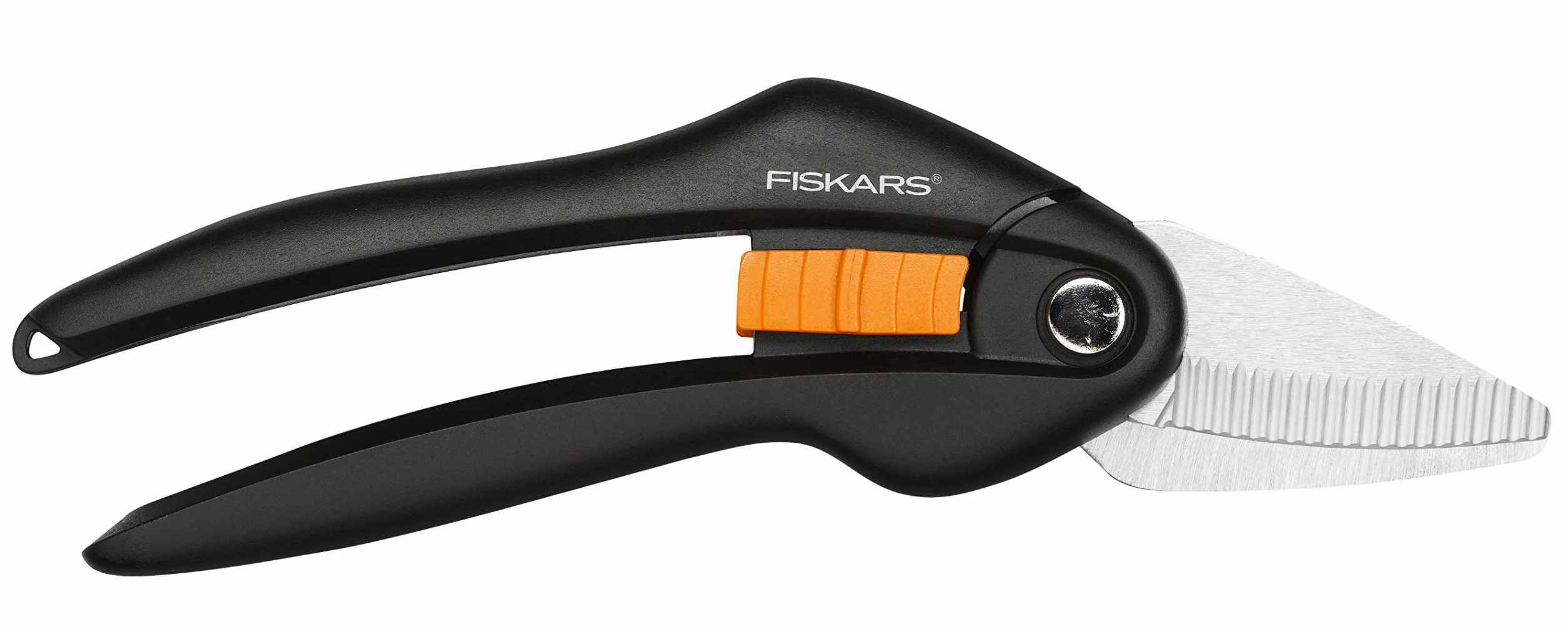 Fiskars Nożyce Uniwersalne, Długość: 20,8 cm, Wysokiej jakości stalowe ostrza, Czarno-pomarańczowe, SingleStep, SP28, 1000571