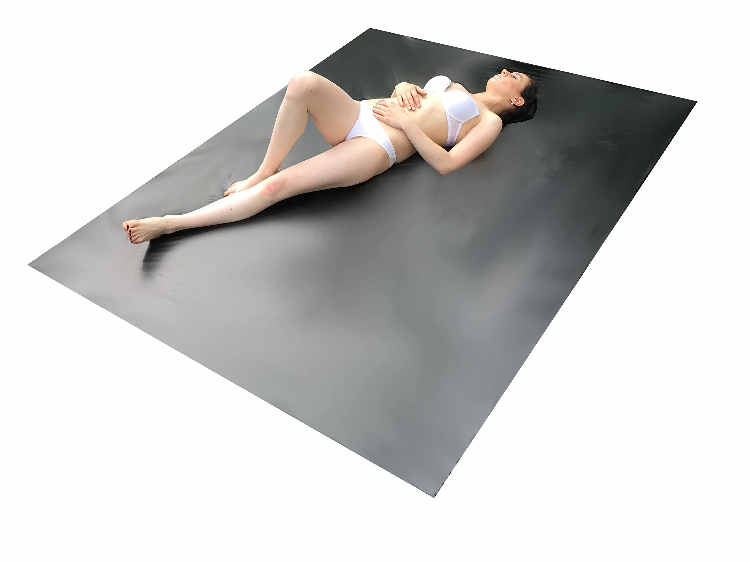 eXODA Prześcieradło na inkontynencję prześcieradło pod materac czarne 180x220 cm prześcieradło do łóżka