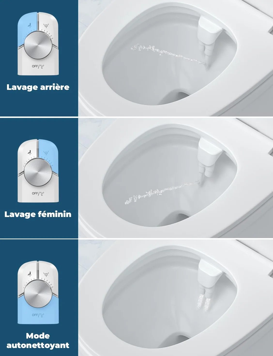 YissVIC japoński bidet toaleta nieelektryczna podwójna chowana dysza łatwa instalacja samoczyszcząca regulacja ciśnienia wody na zimną wodę, czyszczenie z przodu i z tyłu